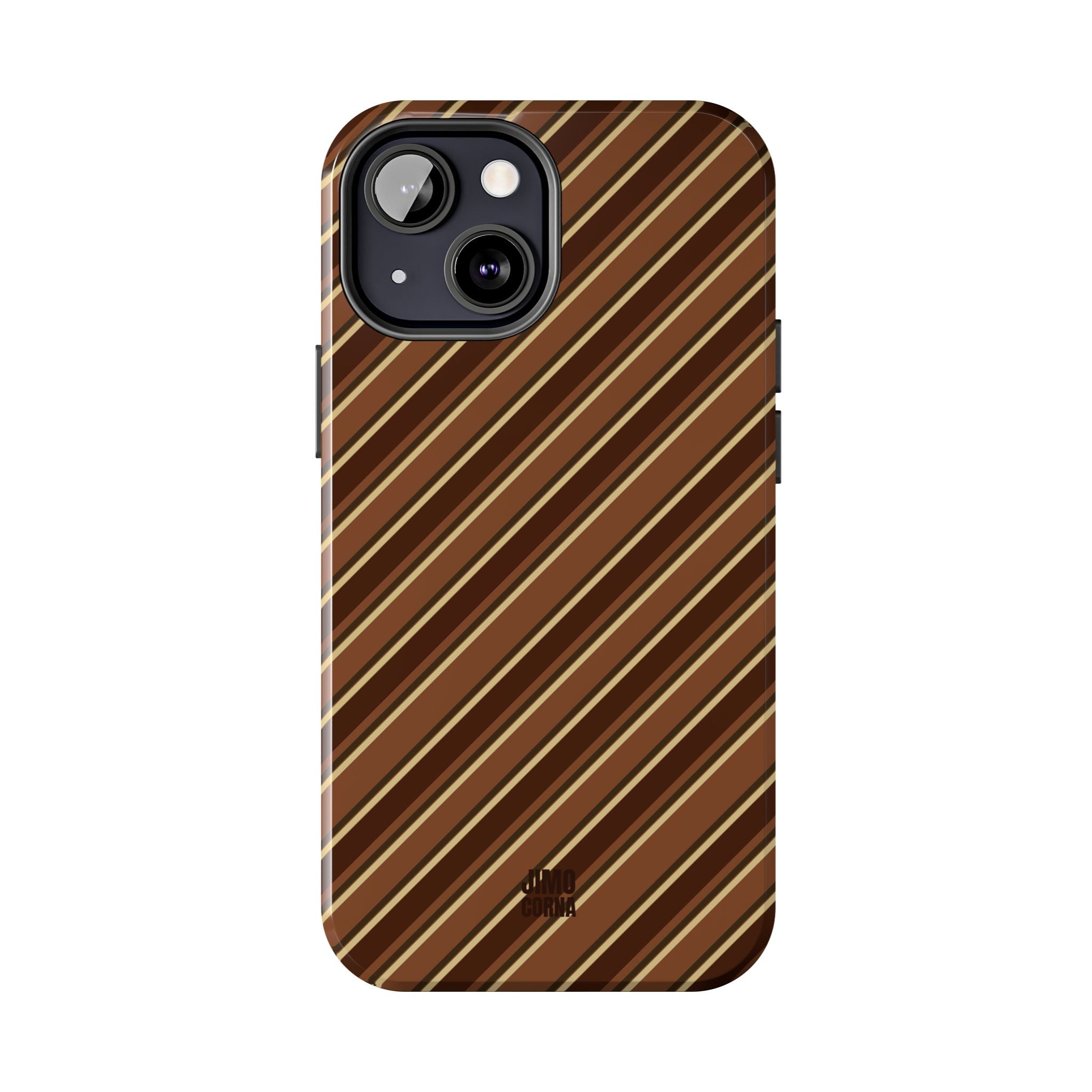 Angelina Stripes | Brown - iPhone Case
