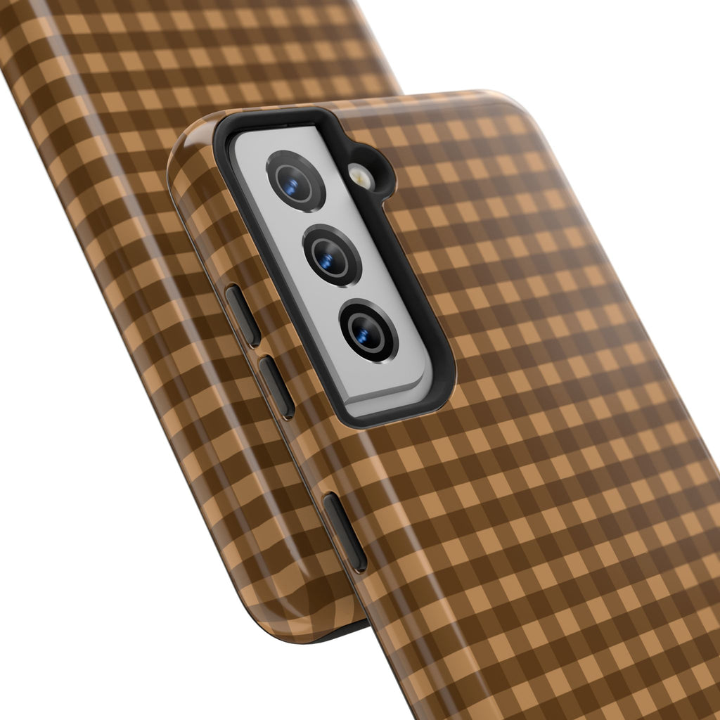 Farm Gingham Samsung Galaxy Case | Brown
