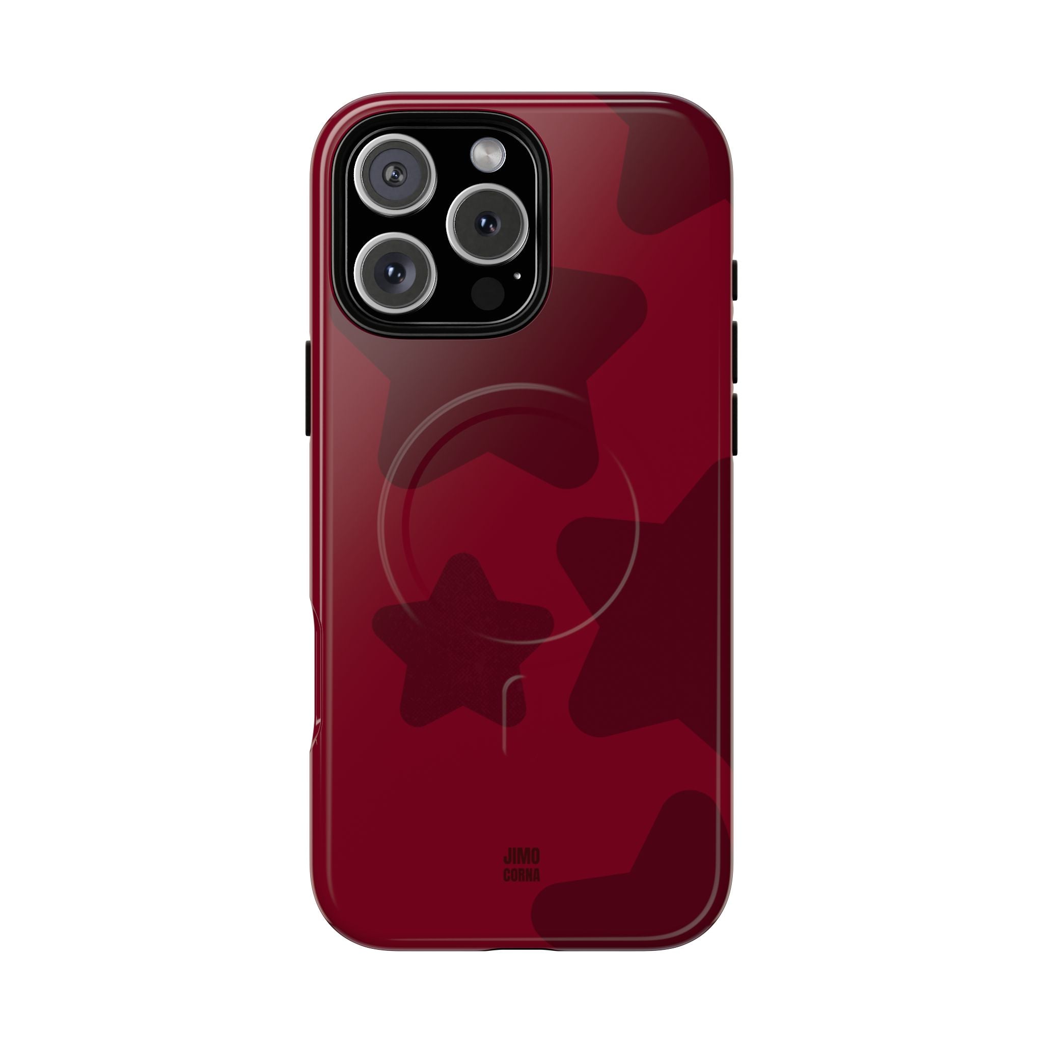 Cherry Red Bold Stars
