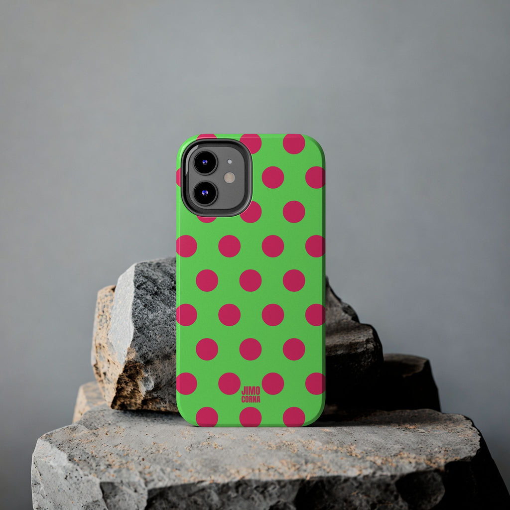 Big Polka Dot | Green and Pink