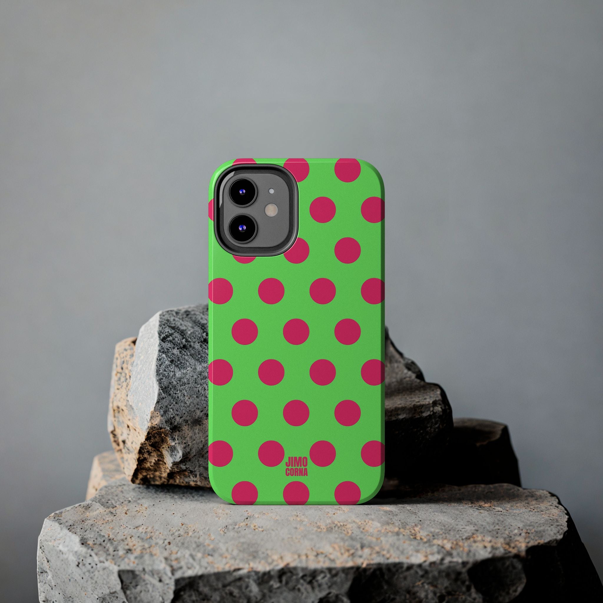 Big Polka Dot | Green and Pink