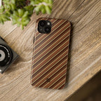 Angelina Stripes | Brown - iPhone Case