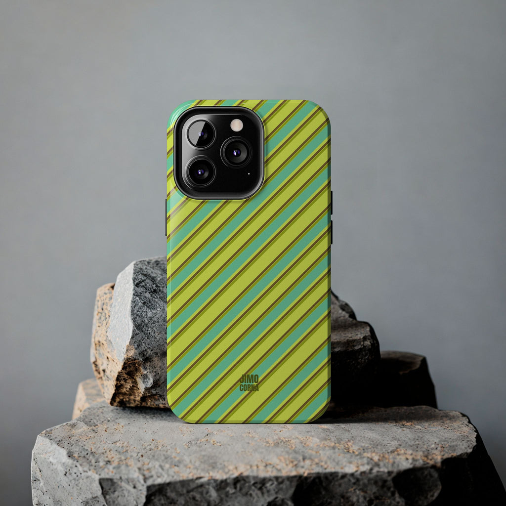 Angelina Stripes | Green - iPhone Case