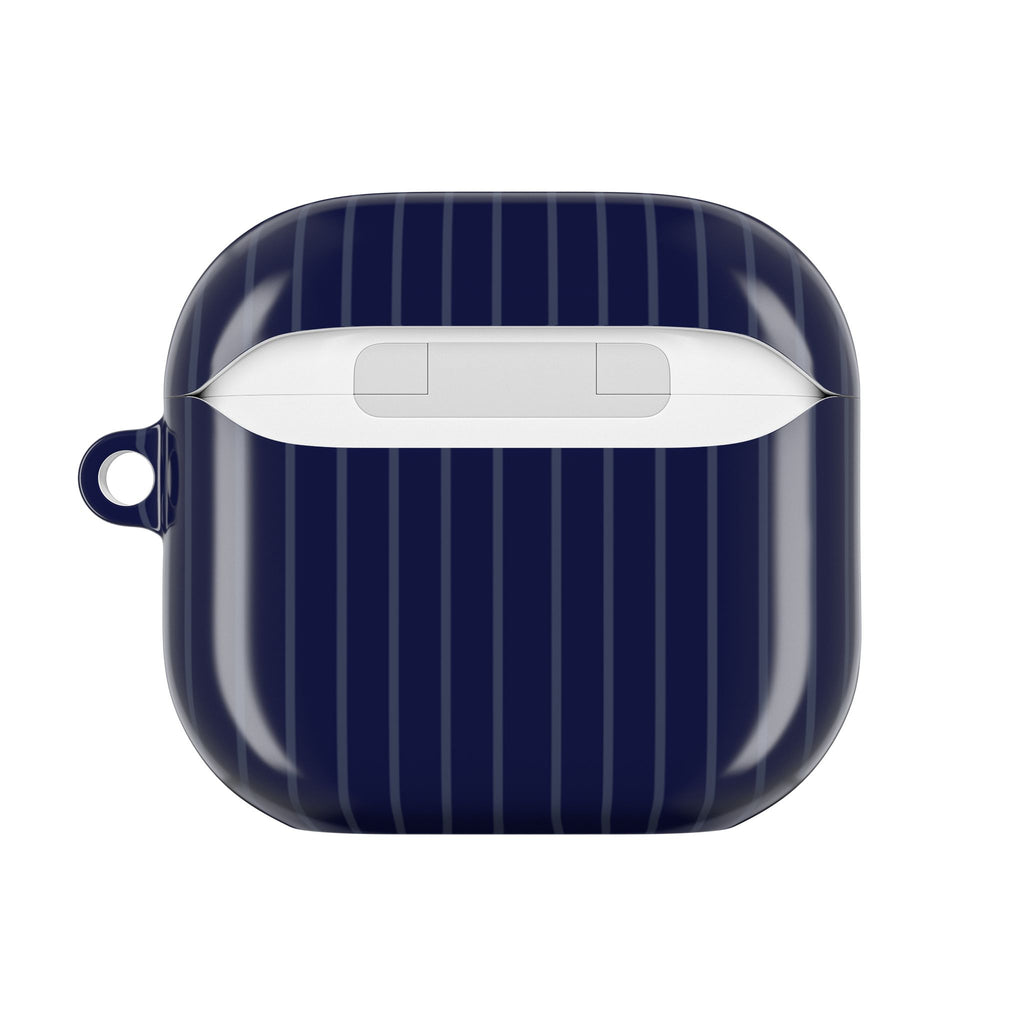 Navy Blue Soft Stripes AirPods Case