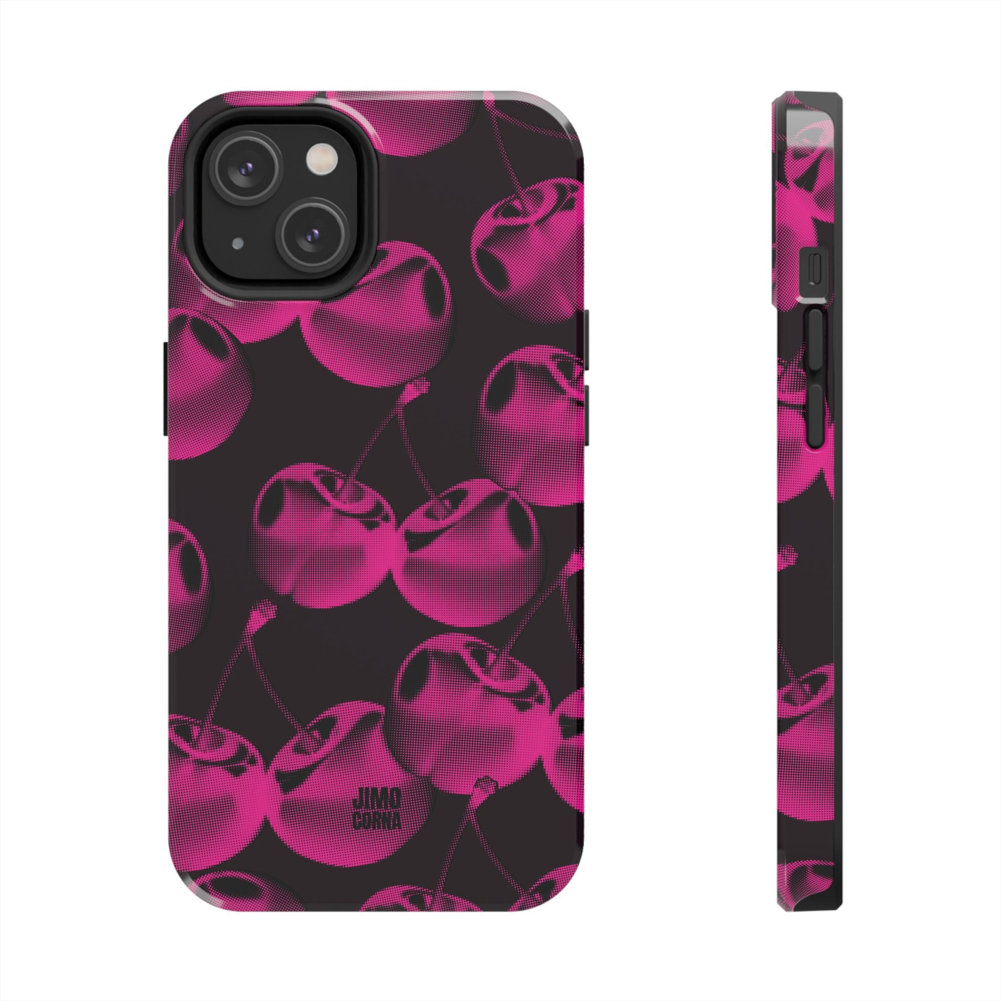 Hot Pink Retro Cherries