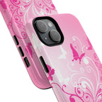 Pink Flutter Garden MagSafe iPhone Case