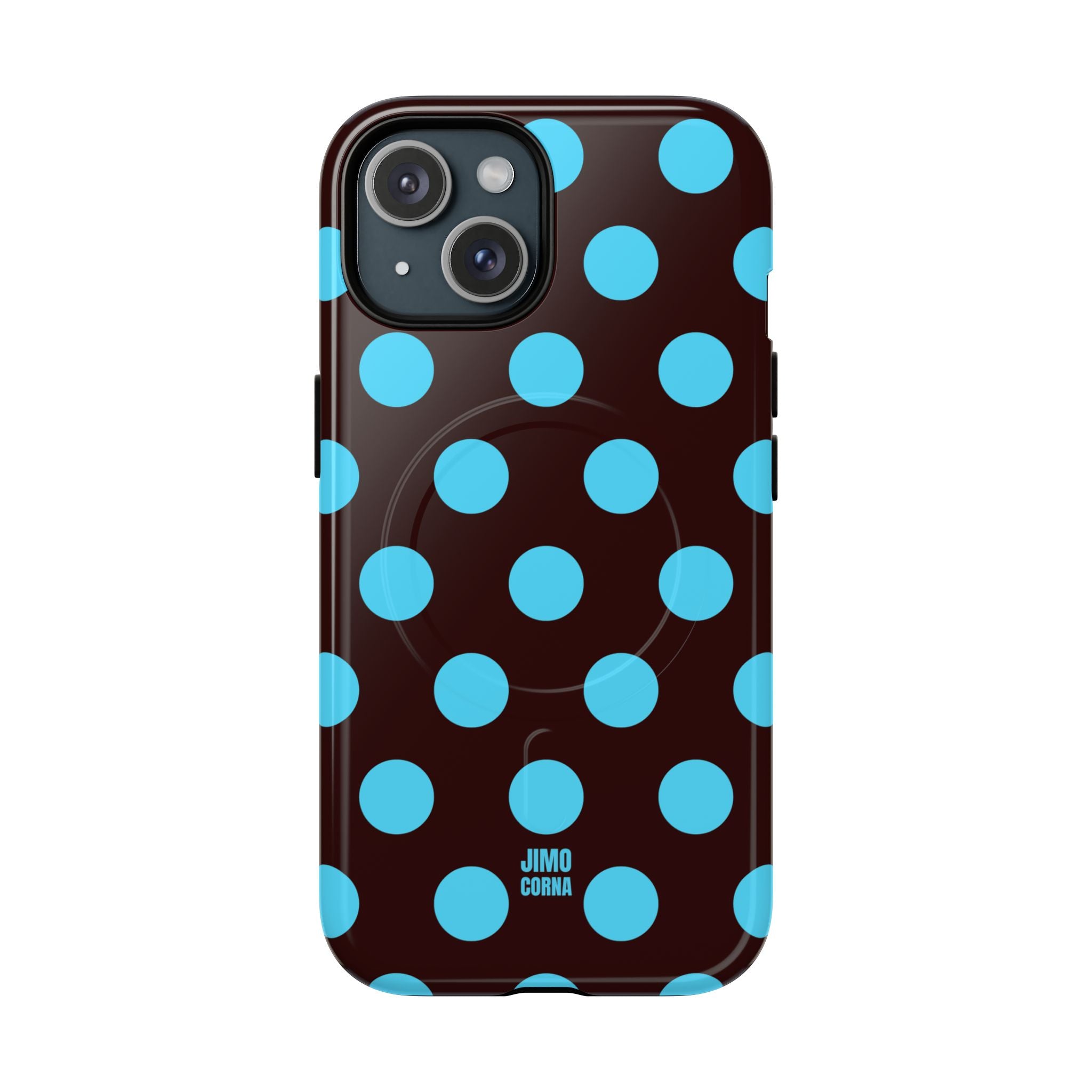 Big Polka Dot | Brown and Blue