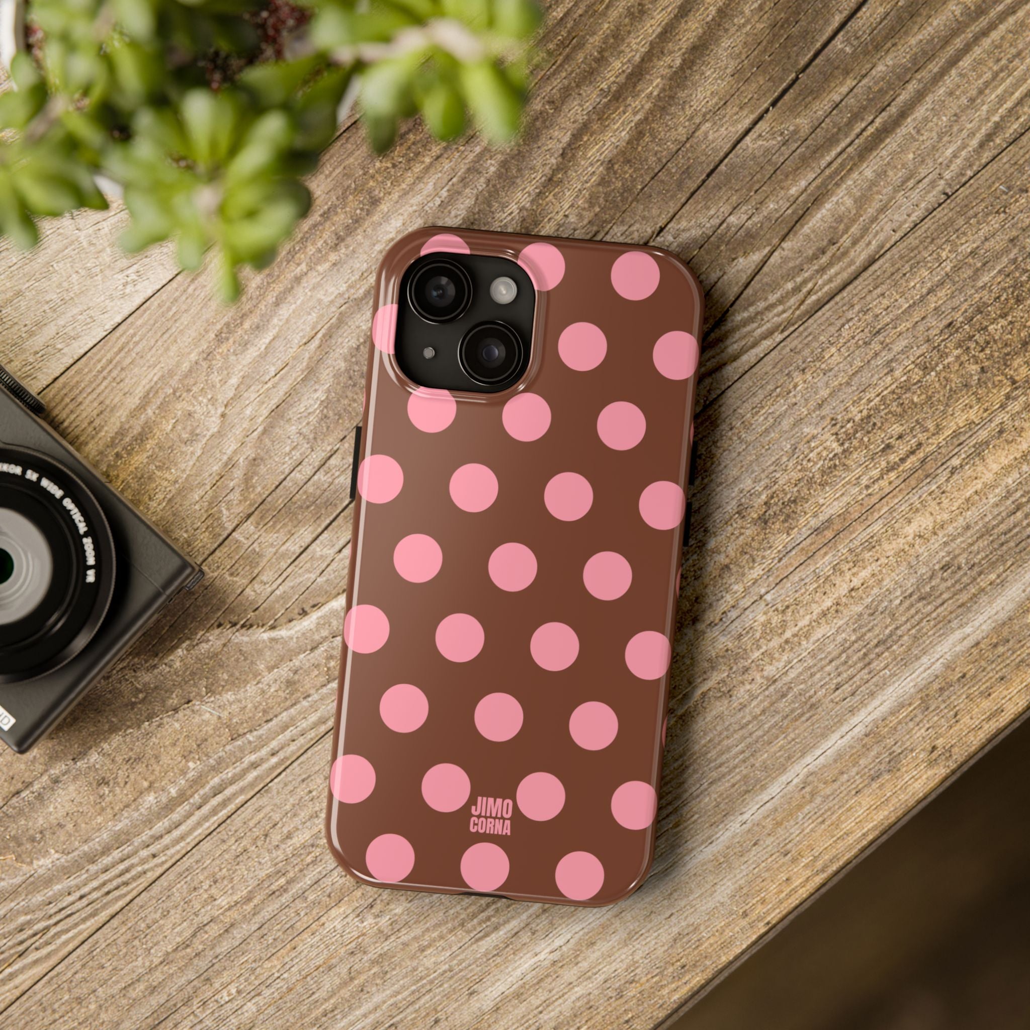Big Polka Dot | Brown and Pink