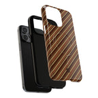 Angelina Stripes | Brown - MagSafe iPhone Case