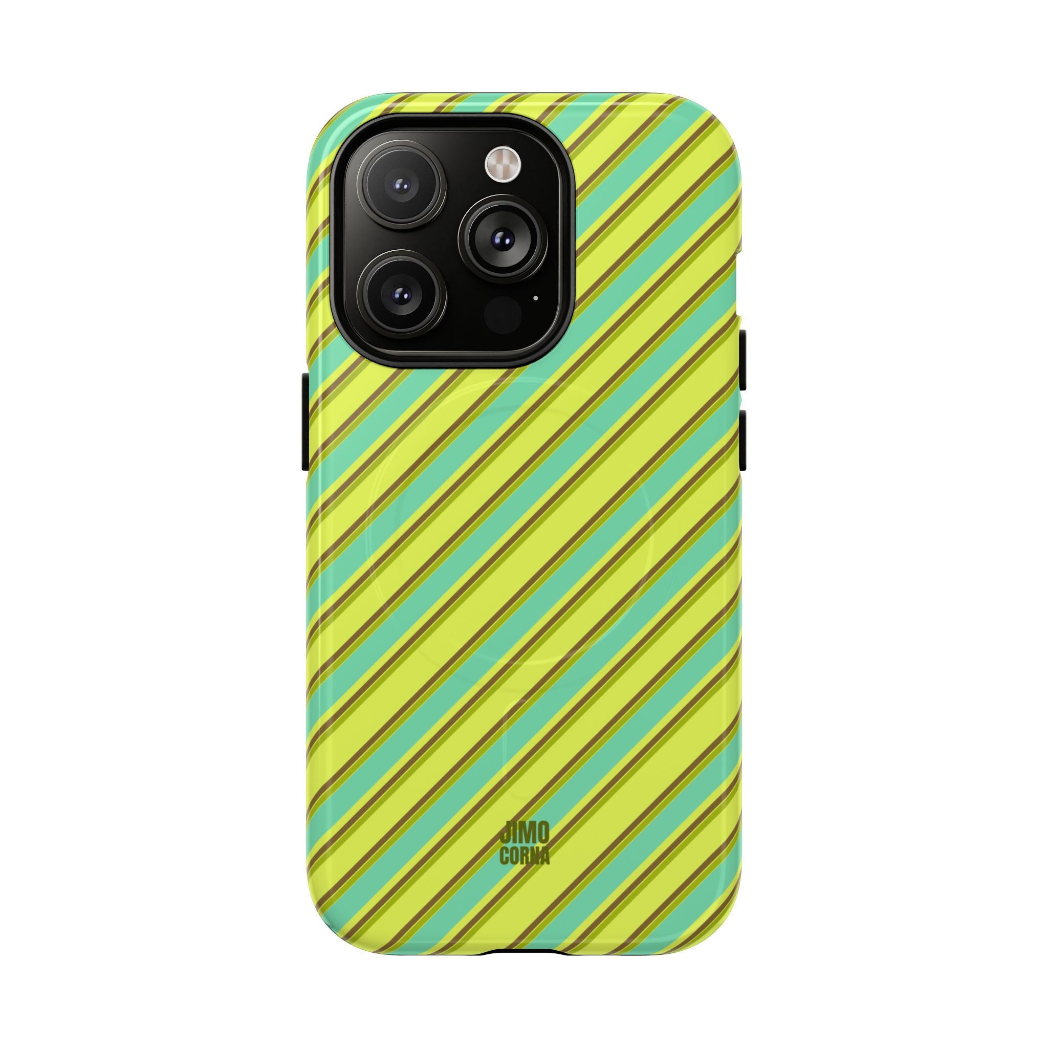 Angelina Stripes | Green - MagSafe iPhone Case