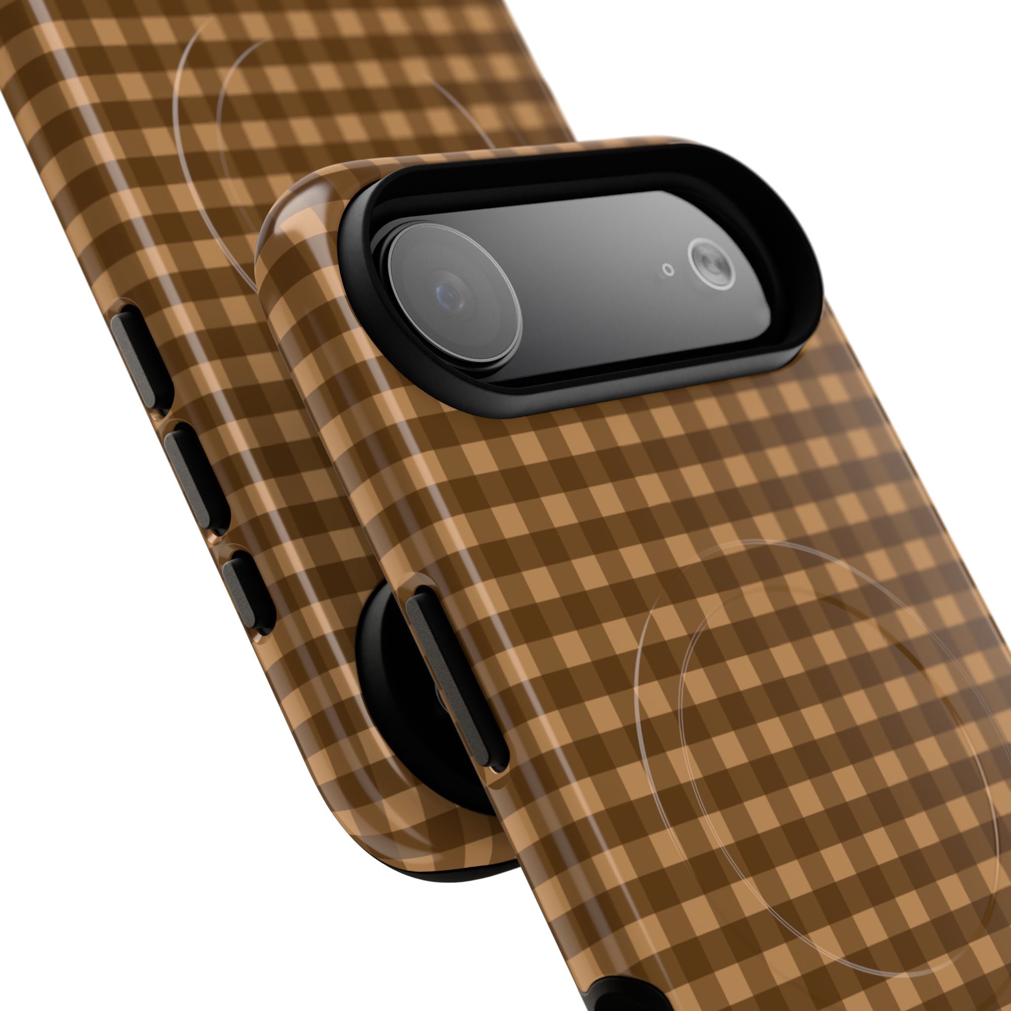 Farm Gingham MagSafe iPhone Case | Brown
