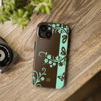 Y2K Floral iPhone Case | Brown and Mint