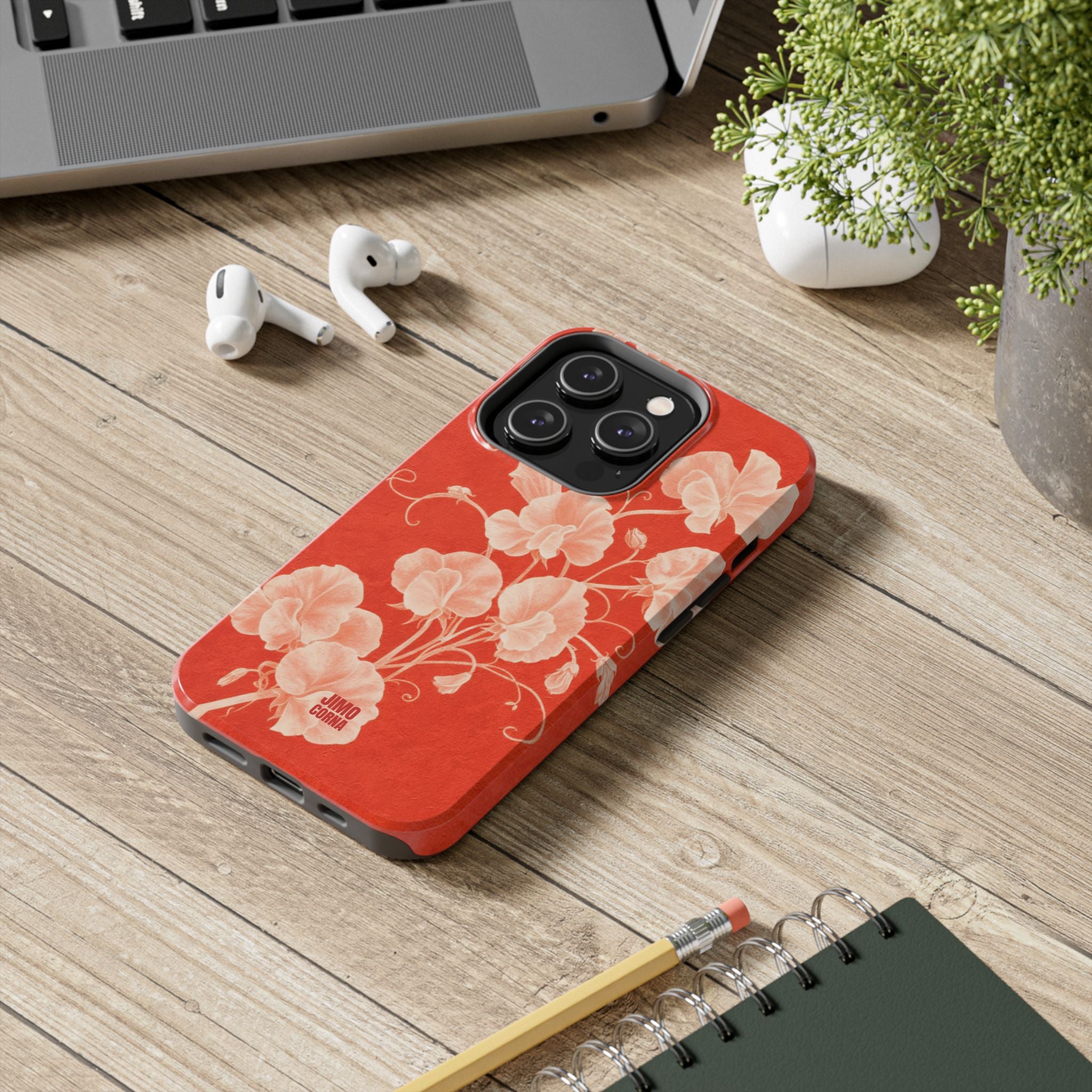 Red Flora iPhone Case
