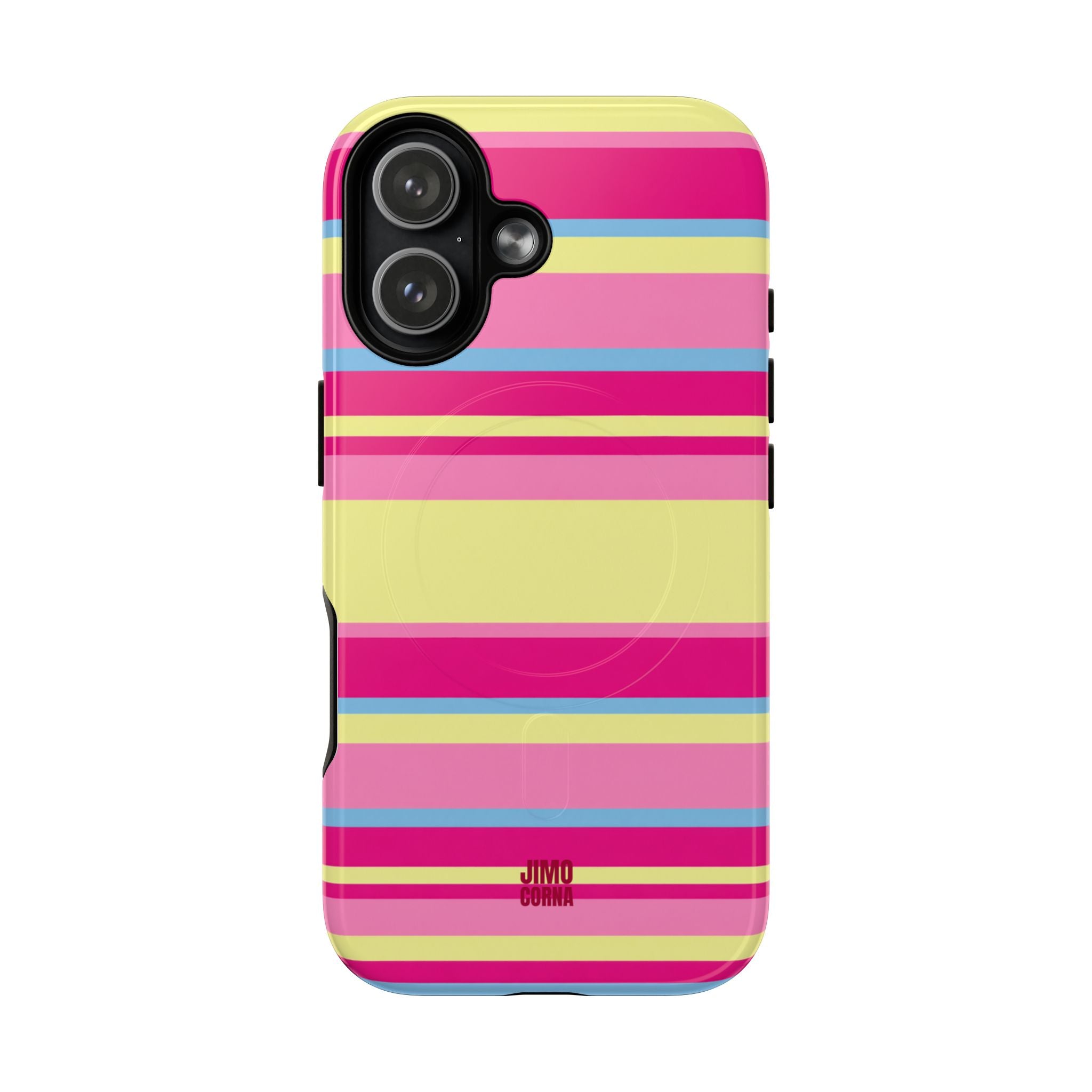 Lemonberry Stripe MagSafe iPhone Case