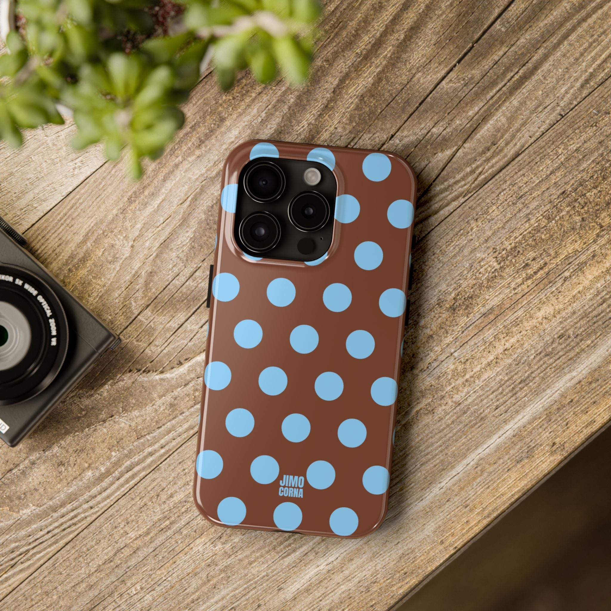 Big Polka Dot | Brown and Blue