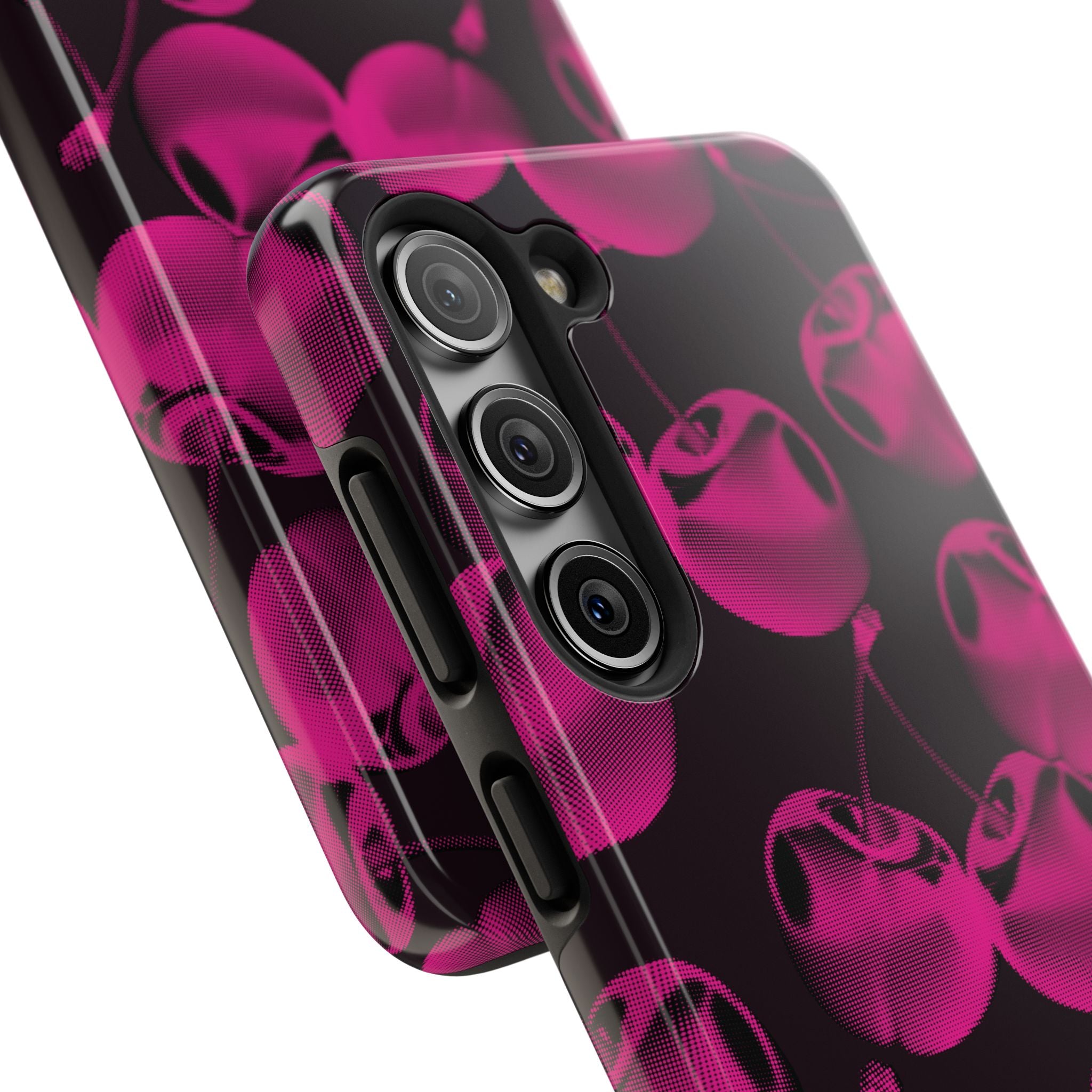 Hot Pink Retro Cherries