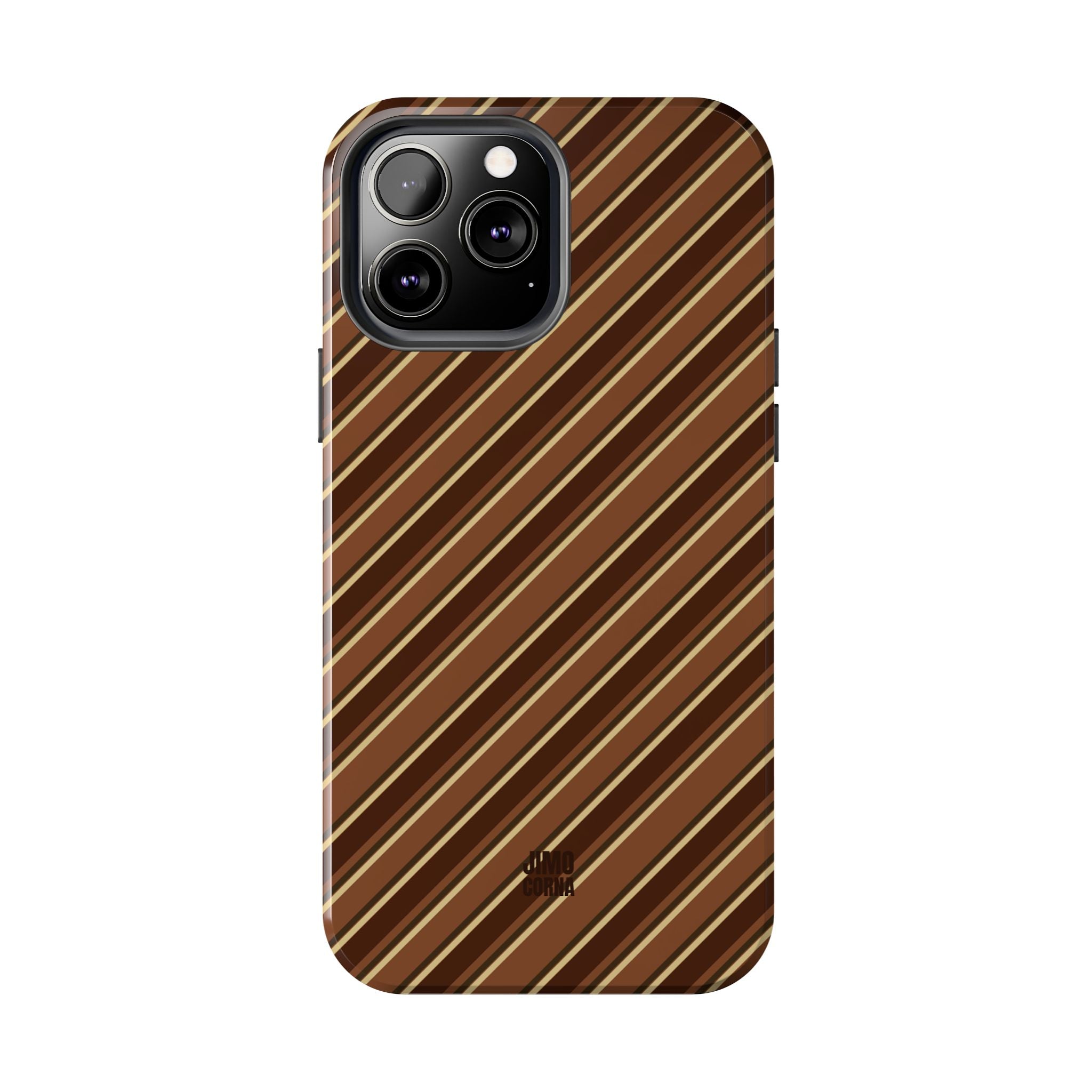 Angelina Stripes | Brown - iPhone Case