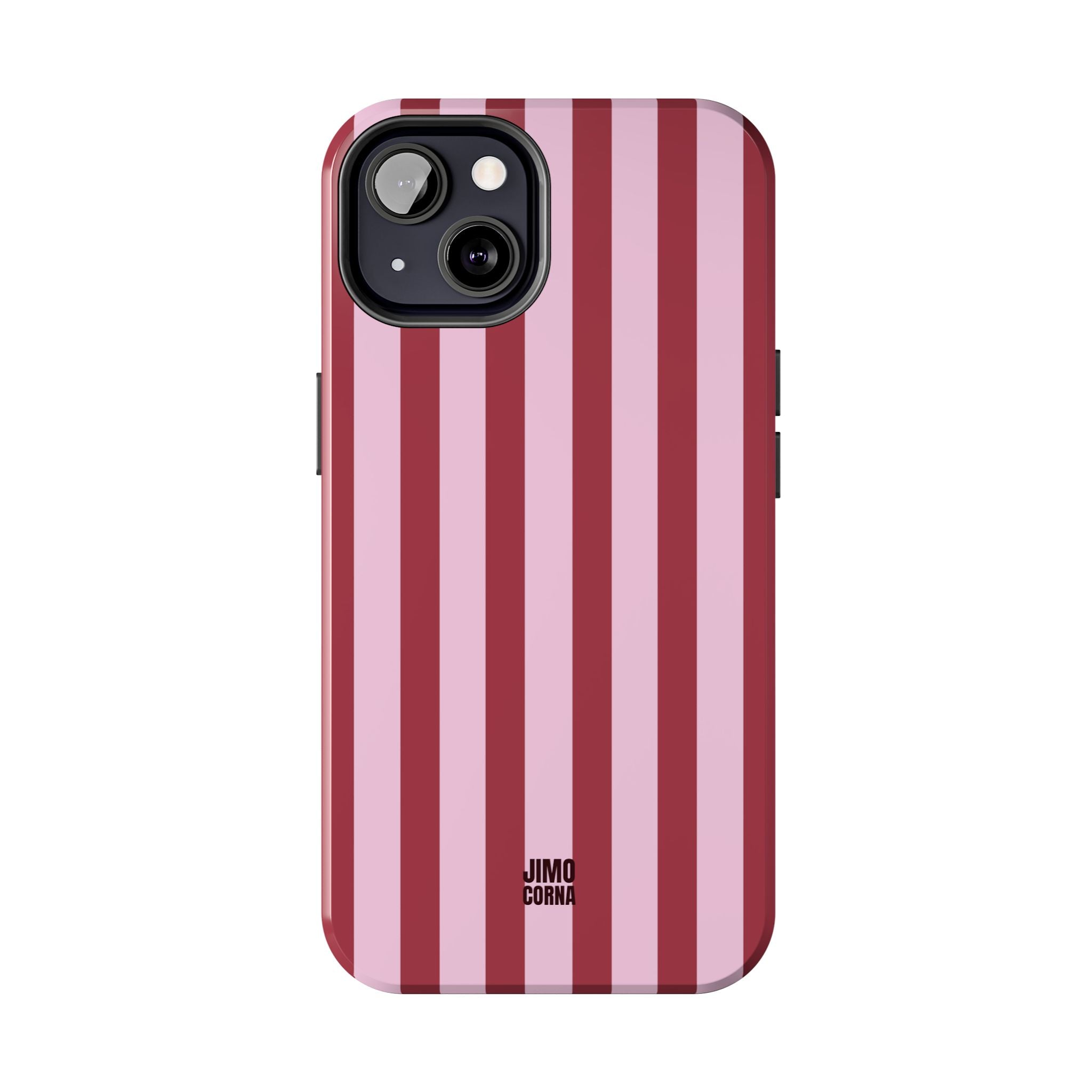 Bold Stripes iPhone Case | Pink and Red