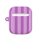 Bold Stripes AirPods Case | Plum