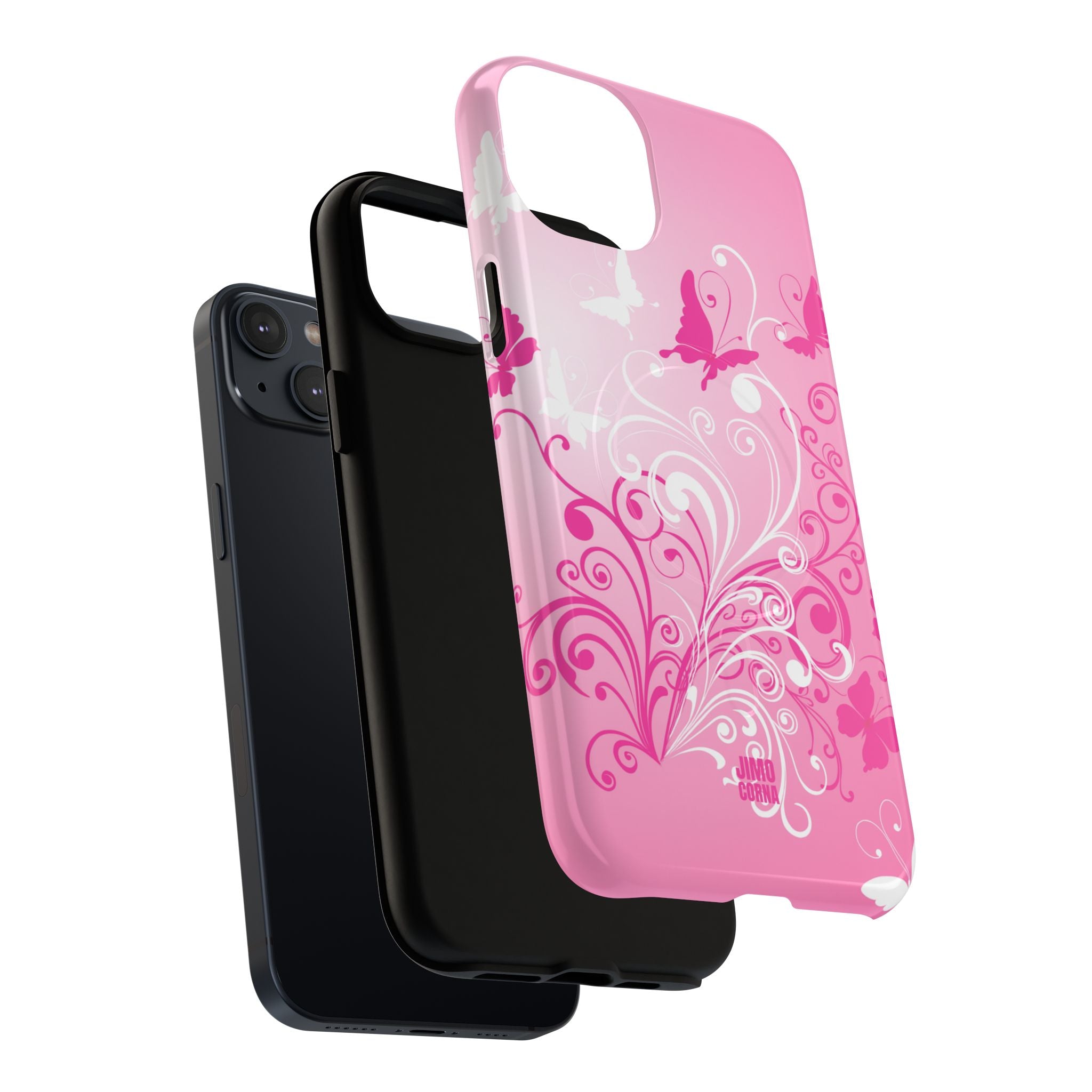 Pink Flutter Garden MagSafe iPhone Case