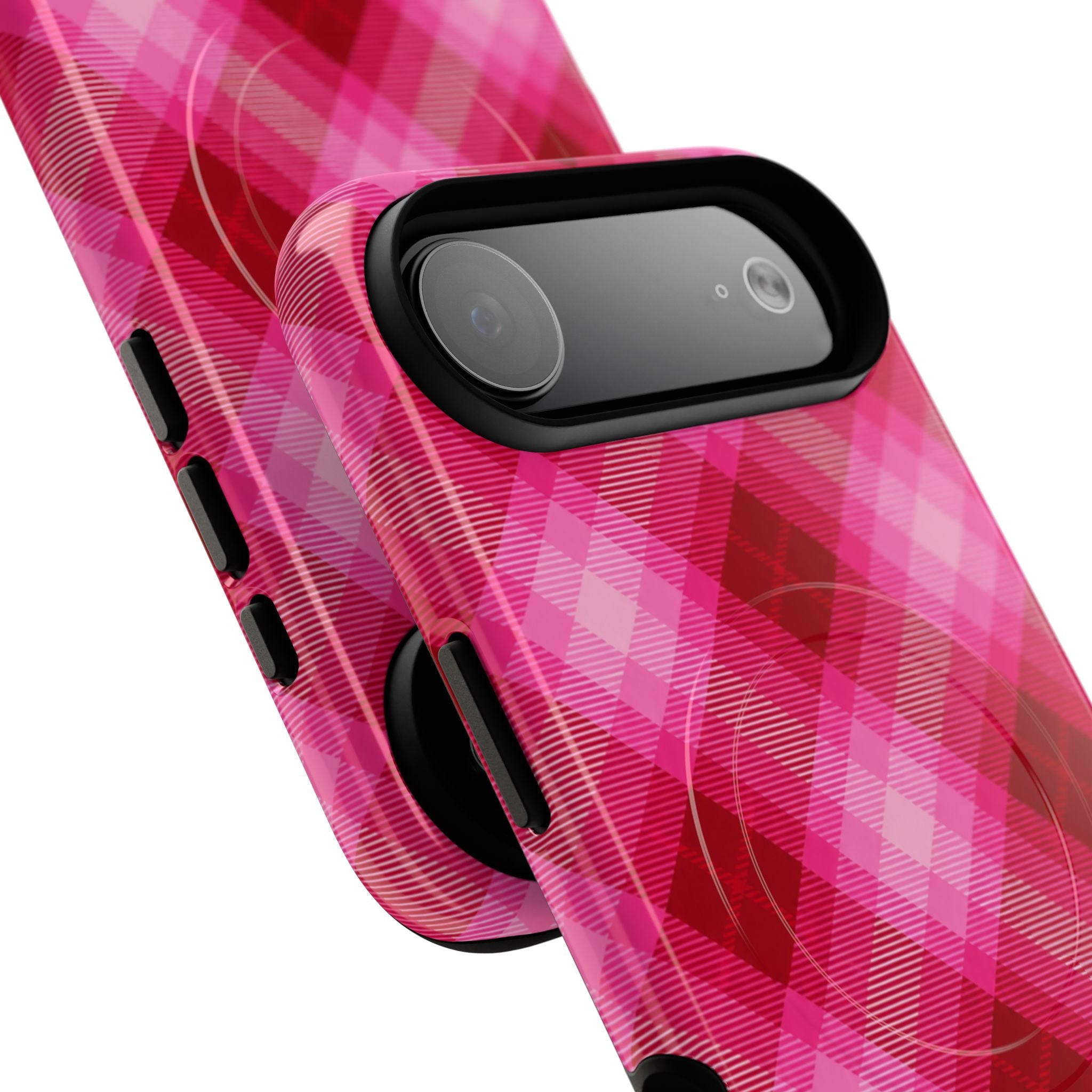Pink Picnic Plaid MagSafe iPhone Case