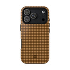 Farm Gingham MagSafe iPhone Case | Brown