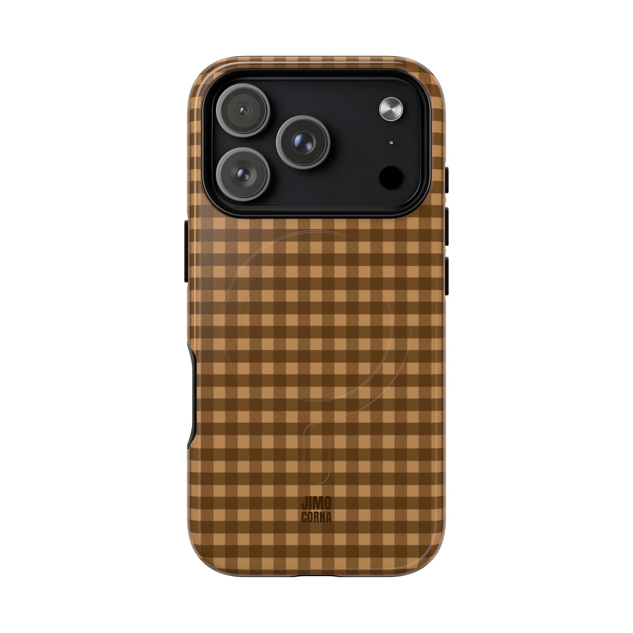 Farm Gingham MagSafe iPhone Case | Brown