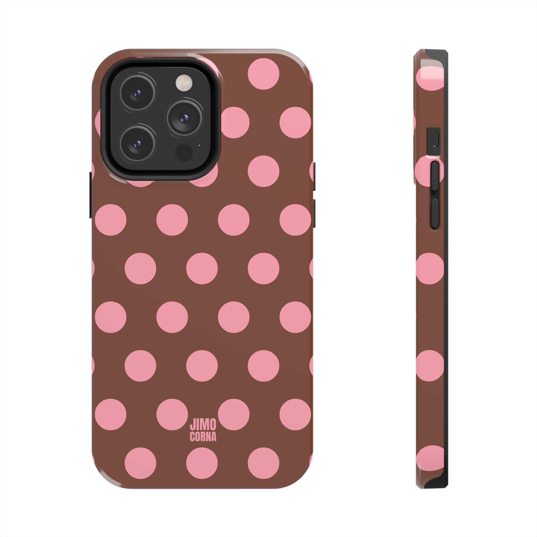 Big Polka Dot | Brown and Pink