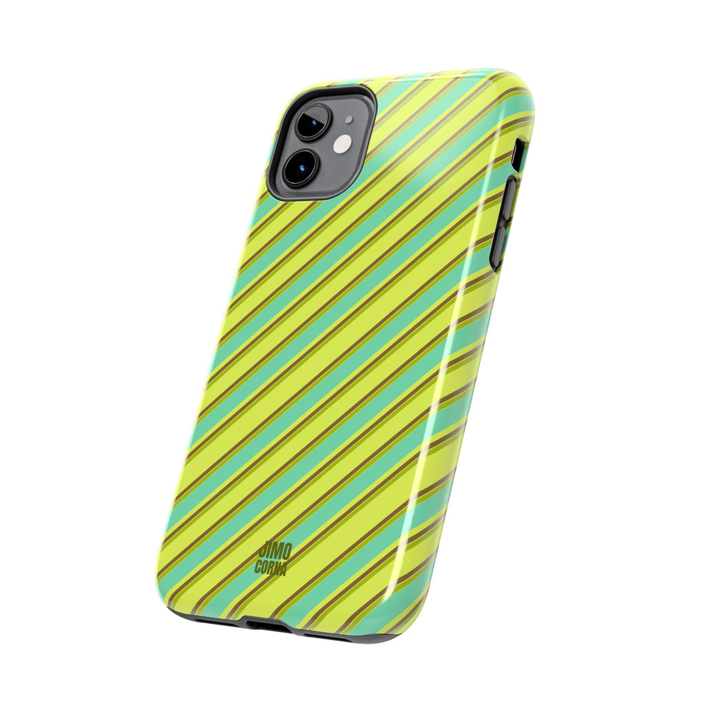 Angelina Stripes | Green - iPhone Case