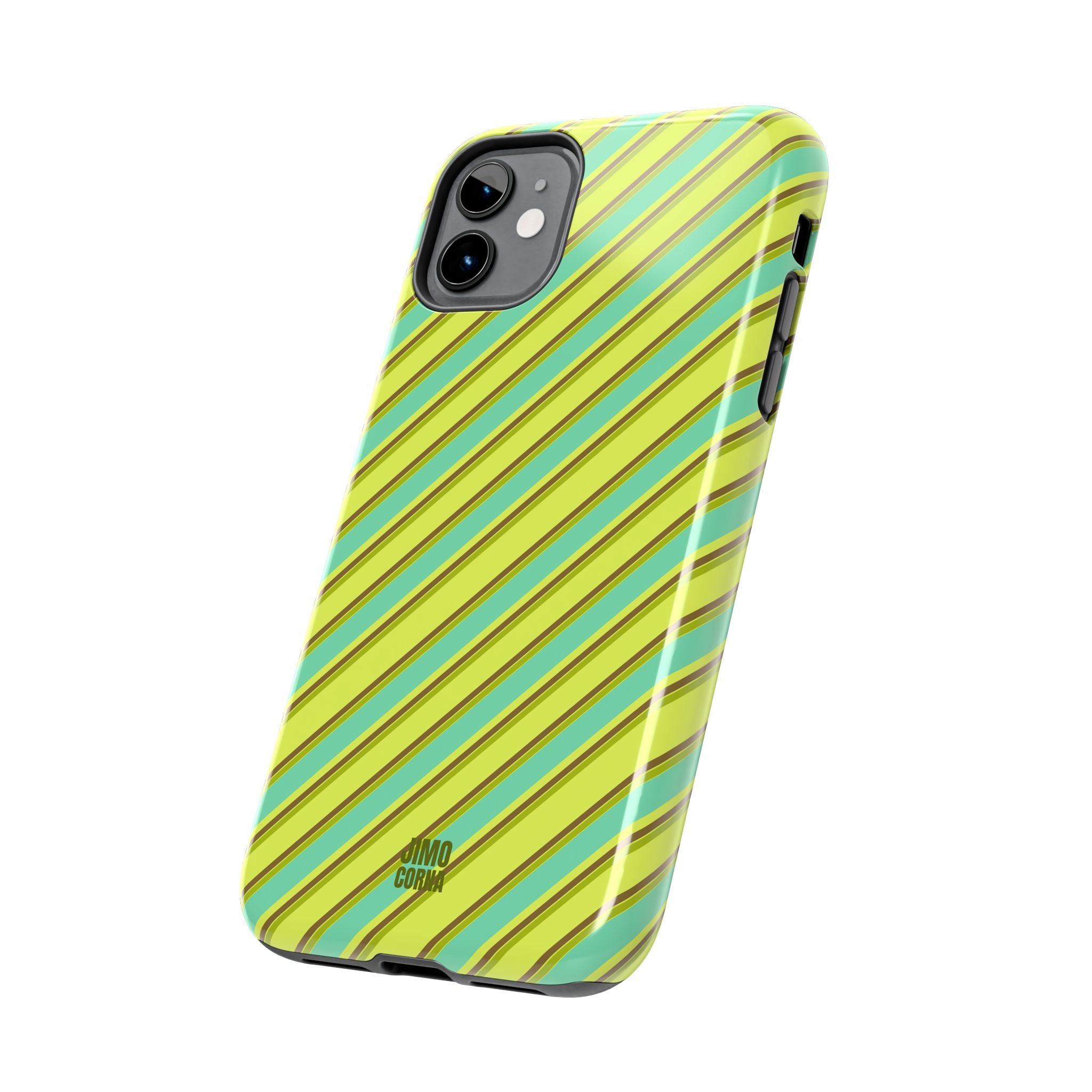 Angelina Stripes | Green - iPhone Case