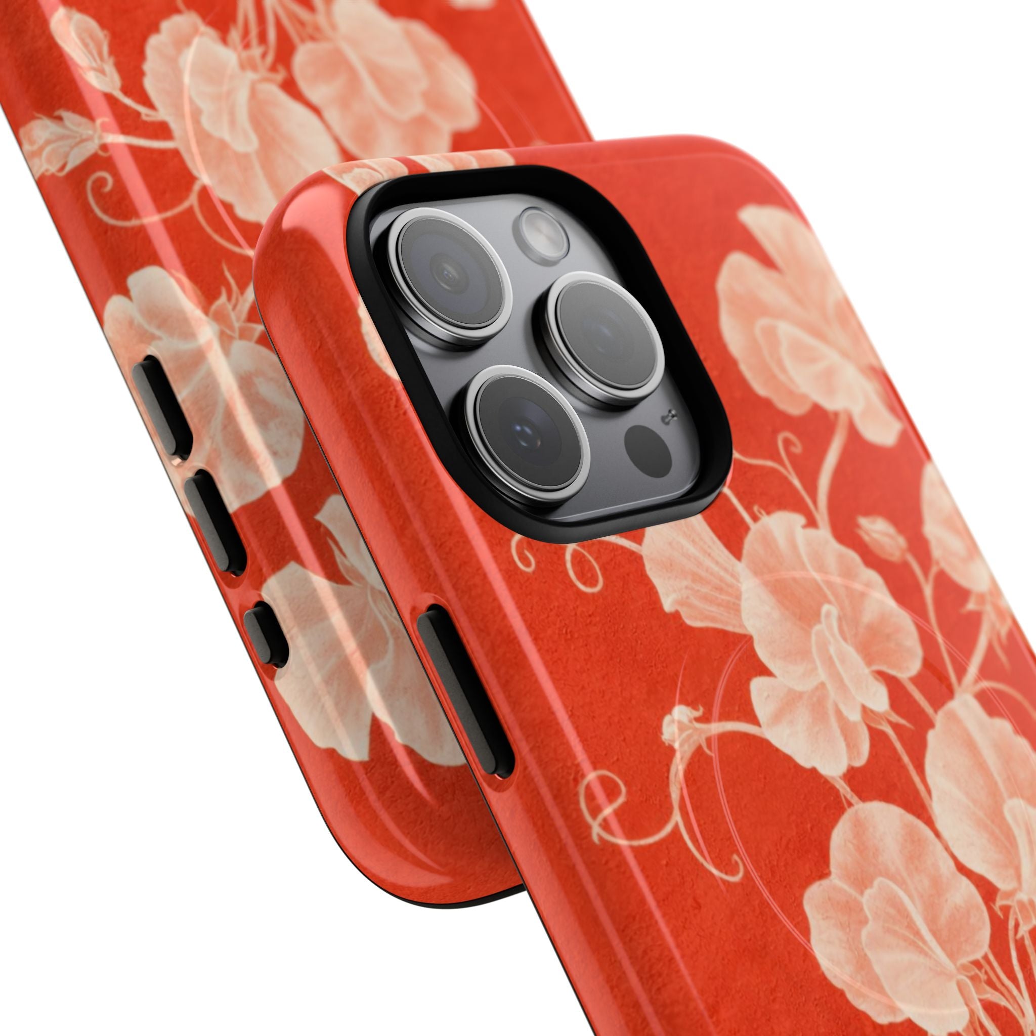 Red Flora MagSafe iPhone Case