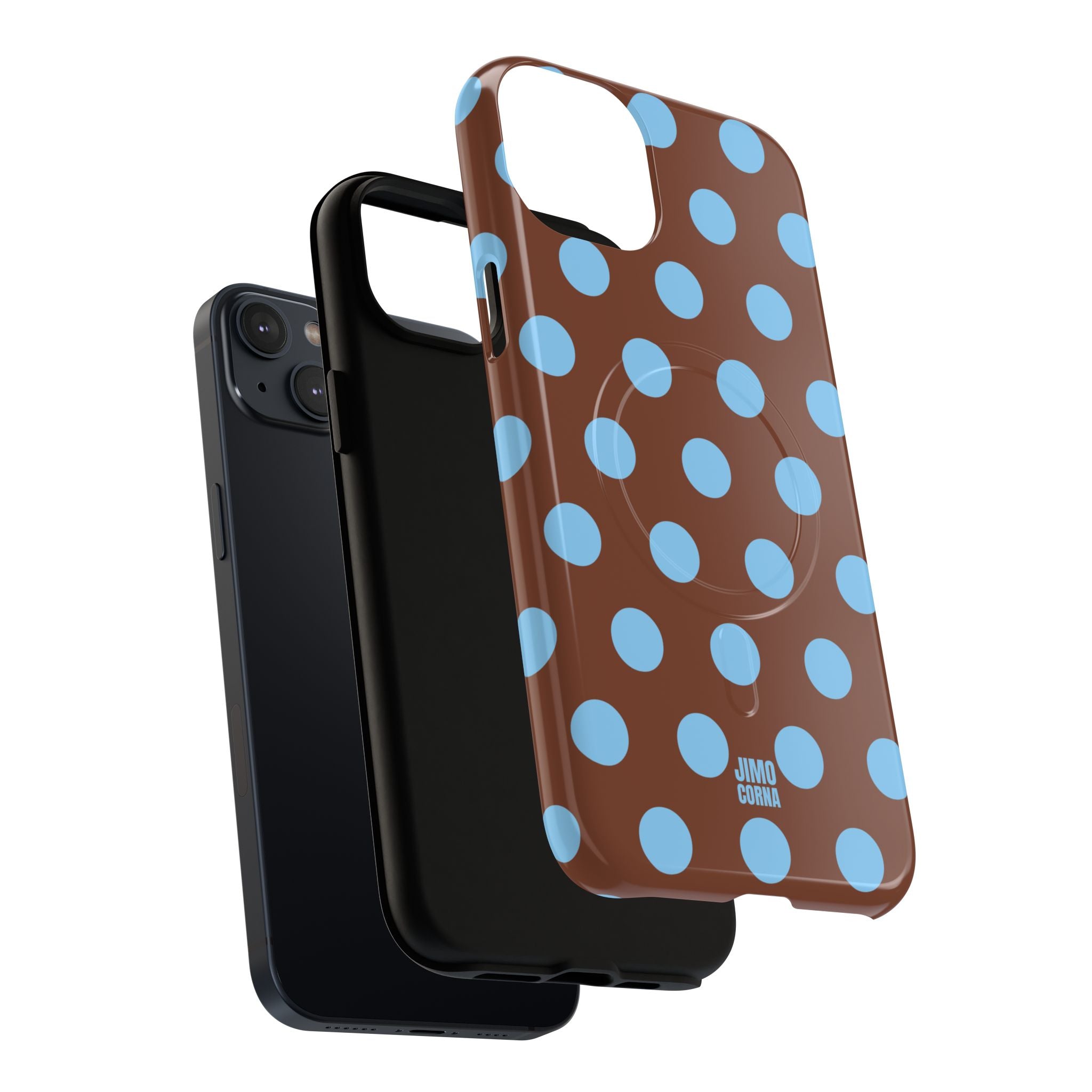 Big Polka Dot | Brown and Blue