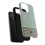 Asymmetrical Lines MagSafe iPhone Case | Blue and Brown