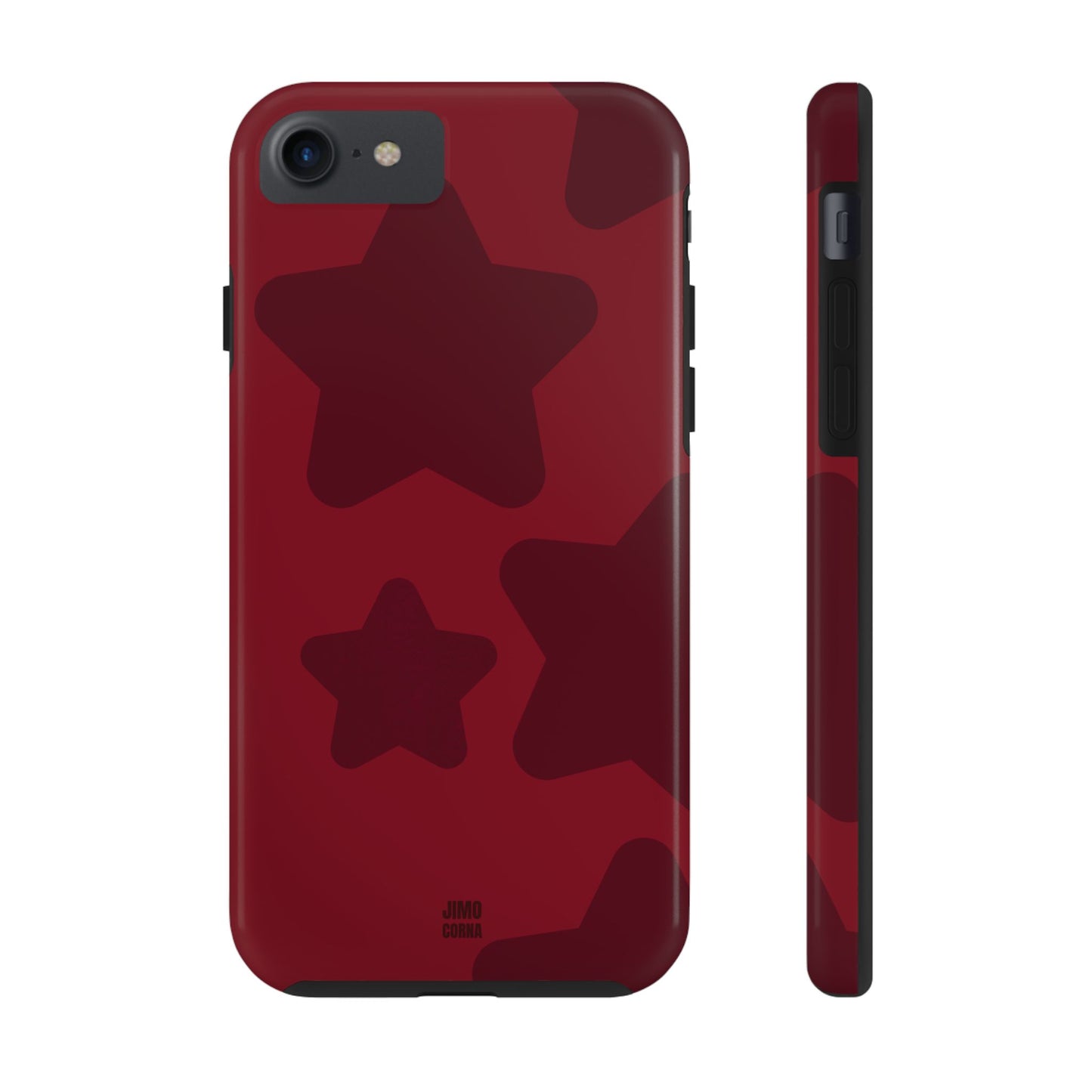 Cherry Red Bold Stars