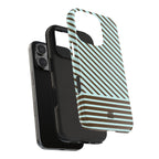 Asymmetrical Lines iPhone Case | Blue and Brown