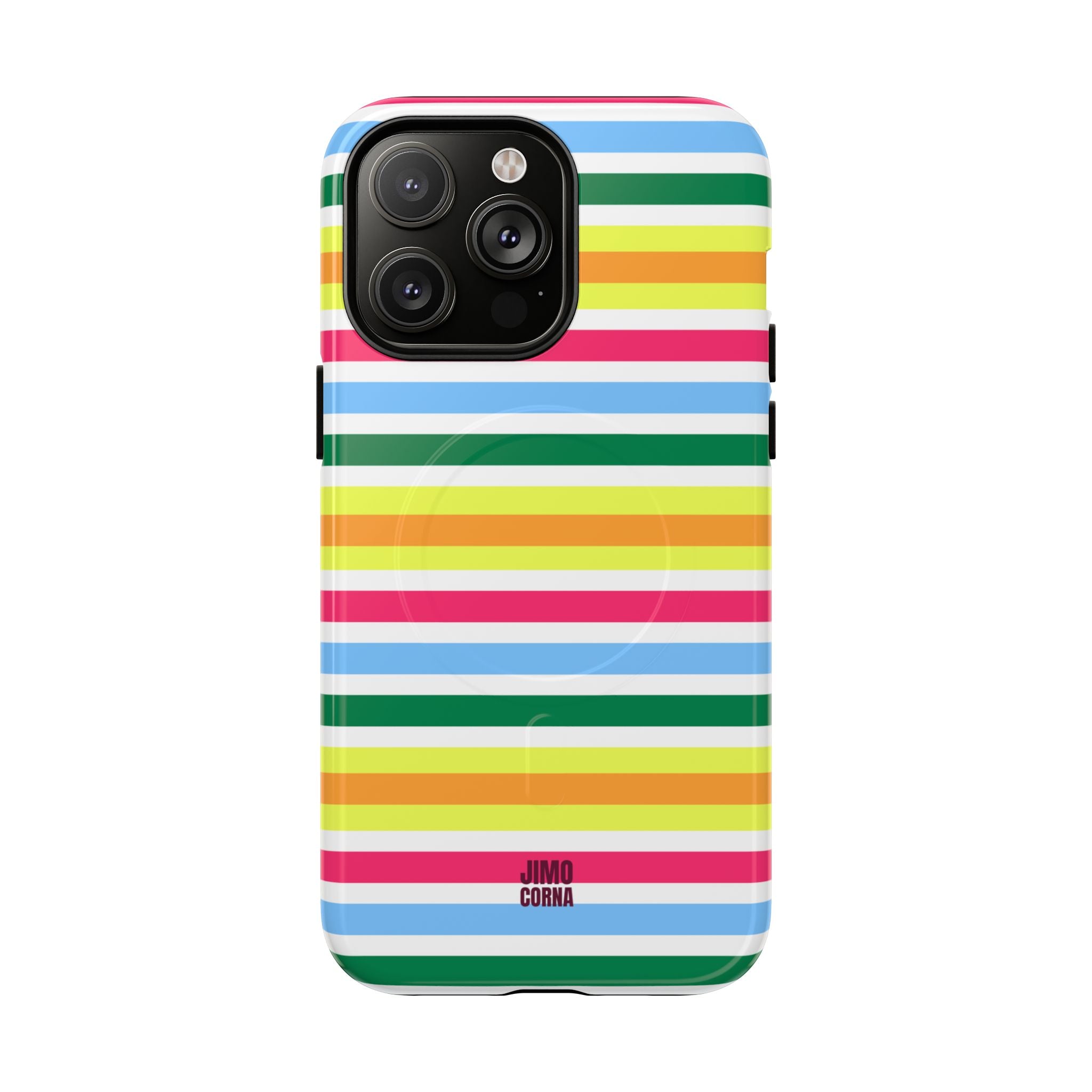 Rainbow Sorbet Stripe MagSafe iPhone Case