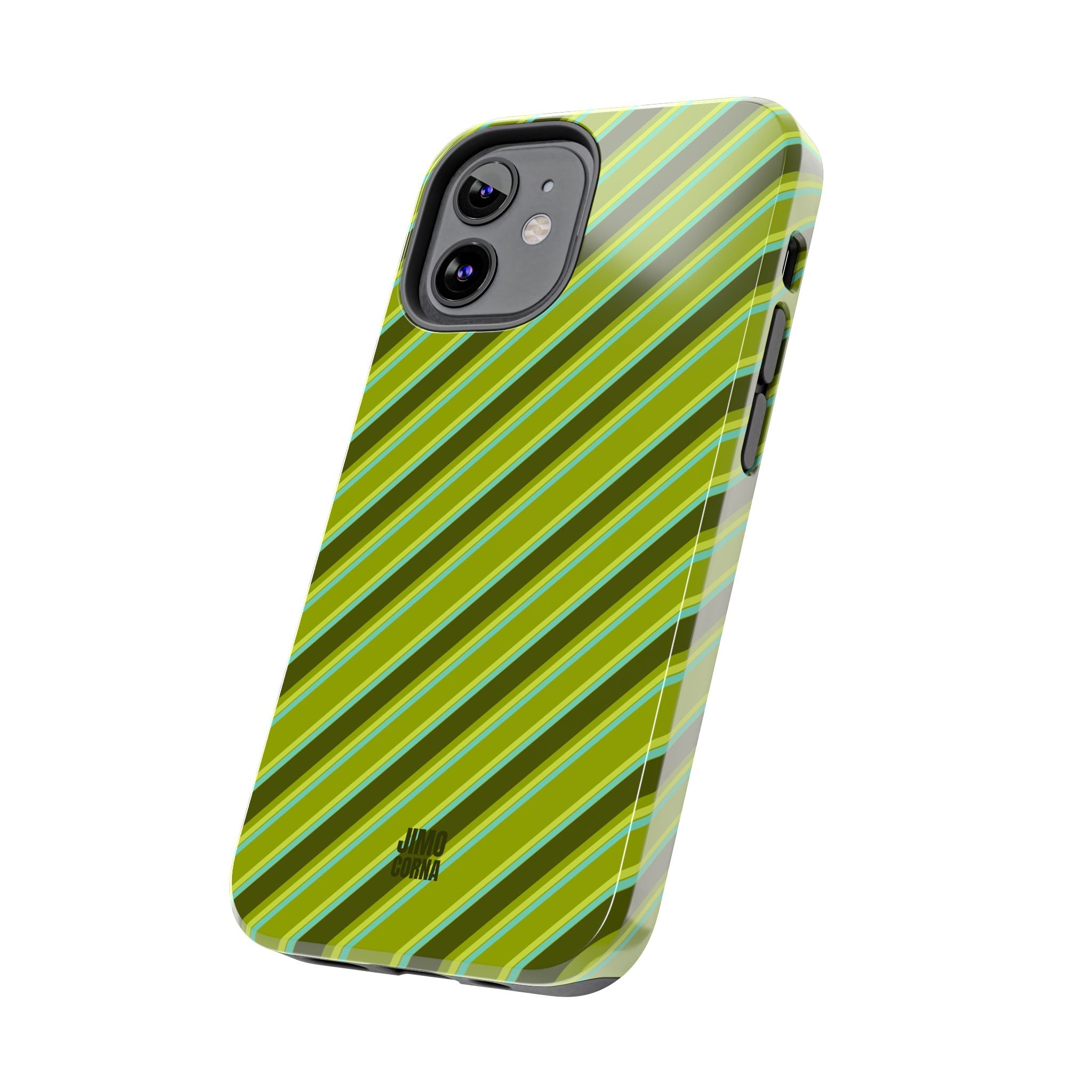 Angelina Stripes | Olive - iPhone Case