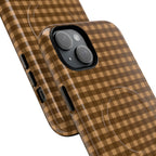 Farm Gingham MagSafe iPhone Case | Brown