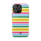 Rainbow Sorbet Stripe MagSafe iPhone Case