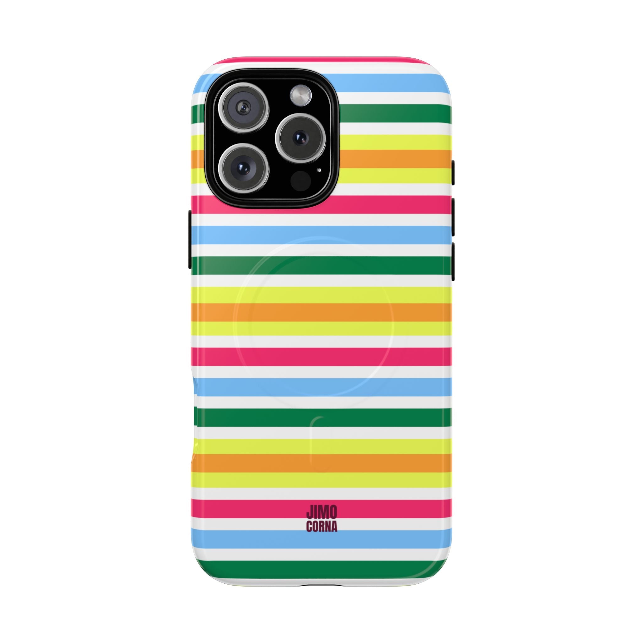 Rainbow Sorbet Stripe MagSafe iPhone Case