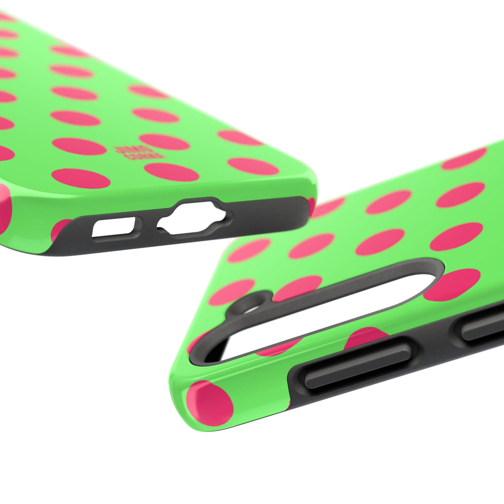 Big Polka Dot | Green and Pink