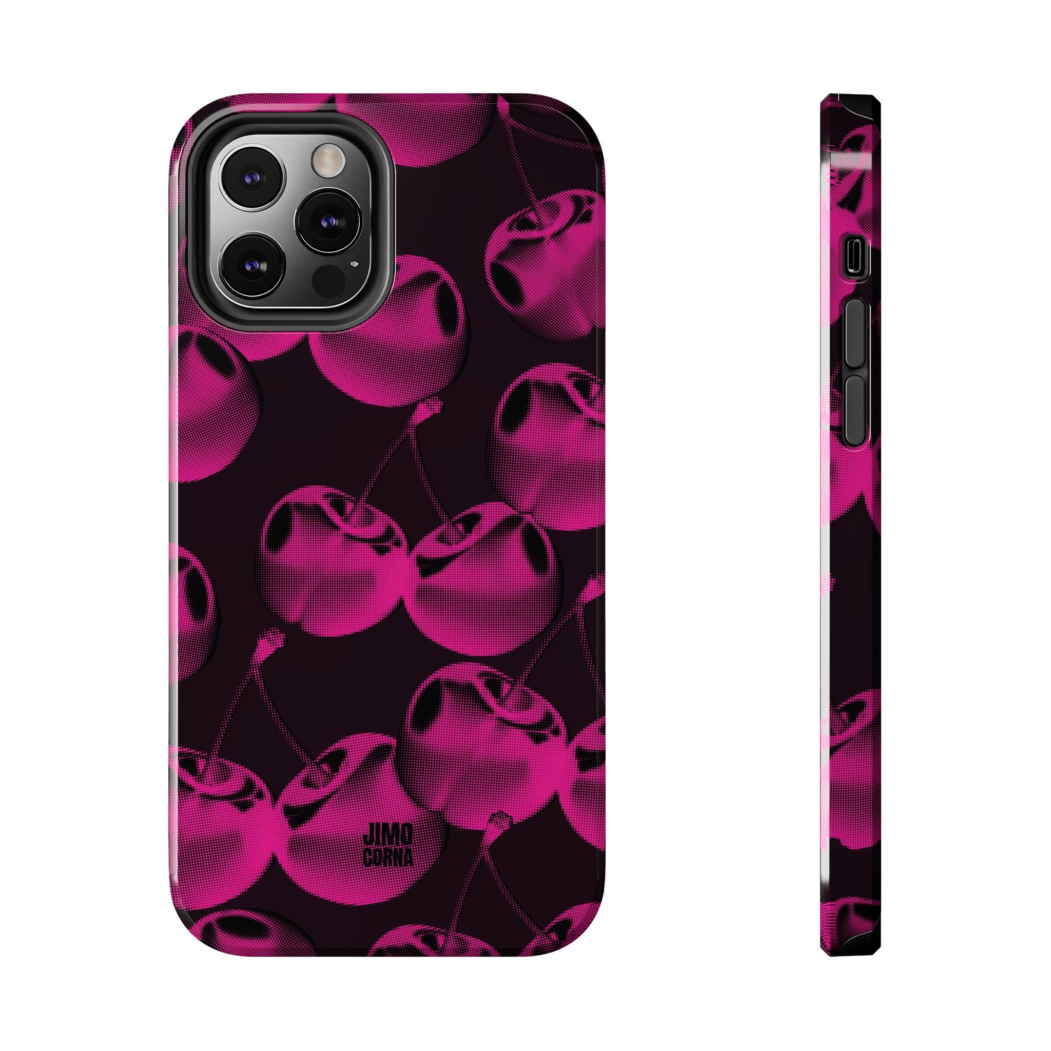 Hot Pink Retro Cherries