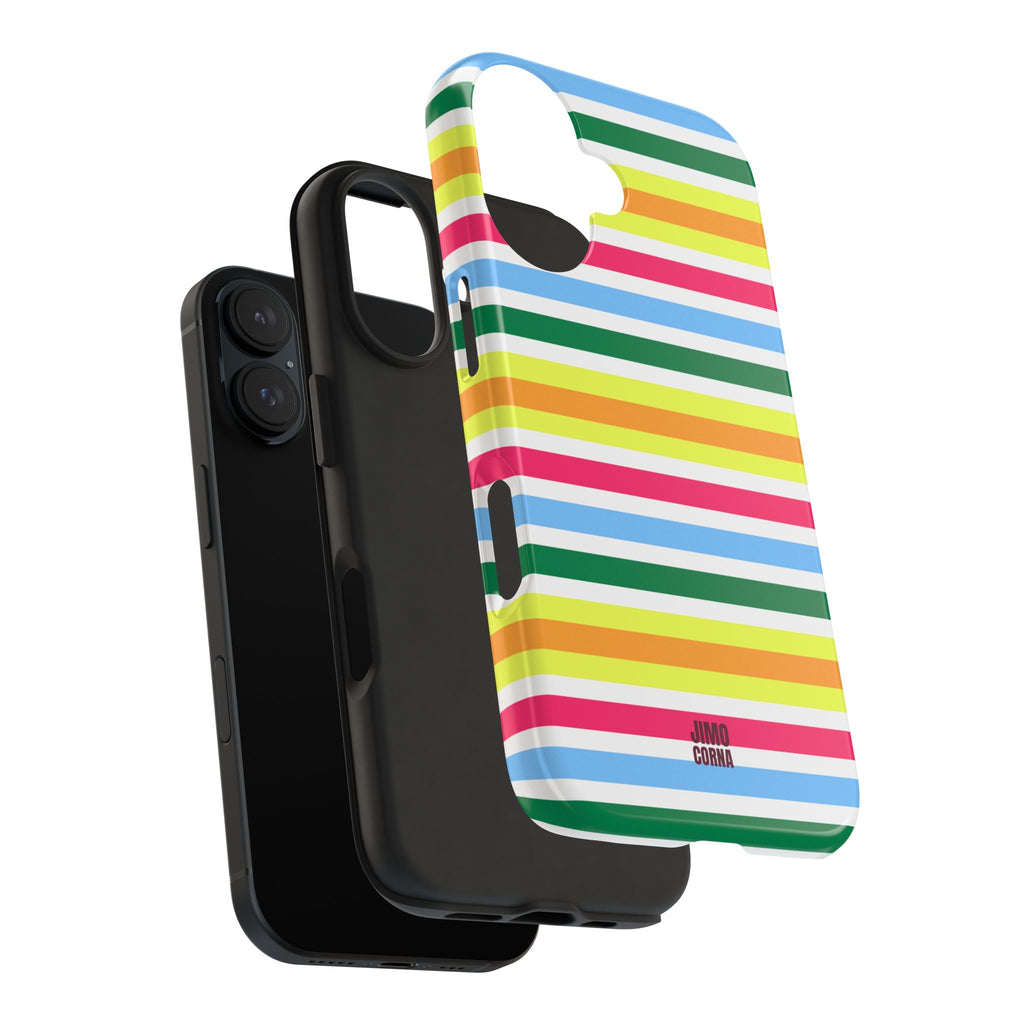 Rainbow Sorbet Stripe iPhone Case