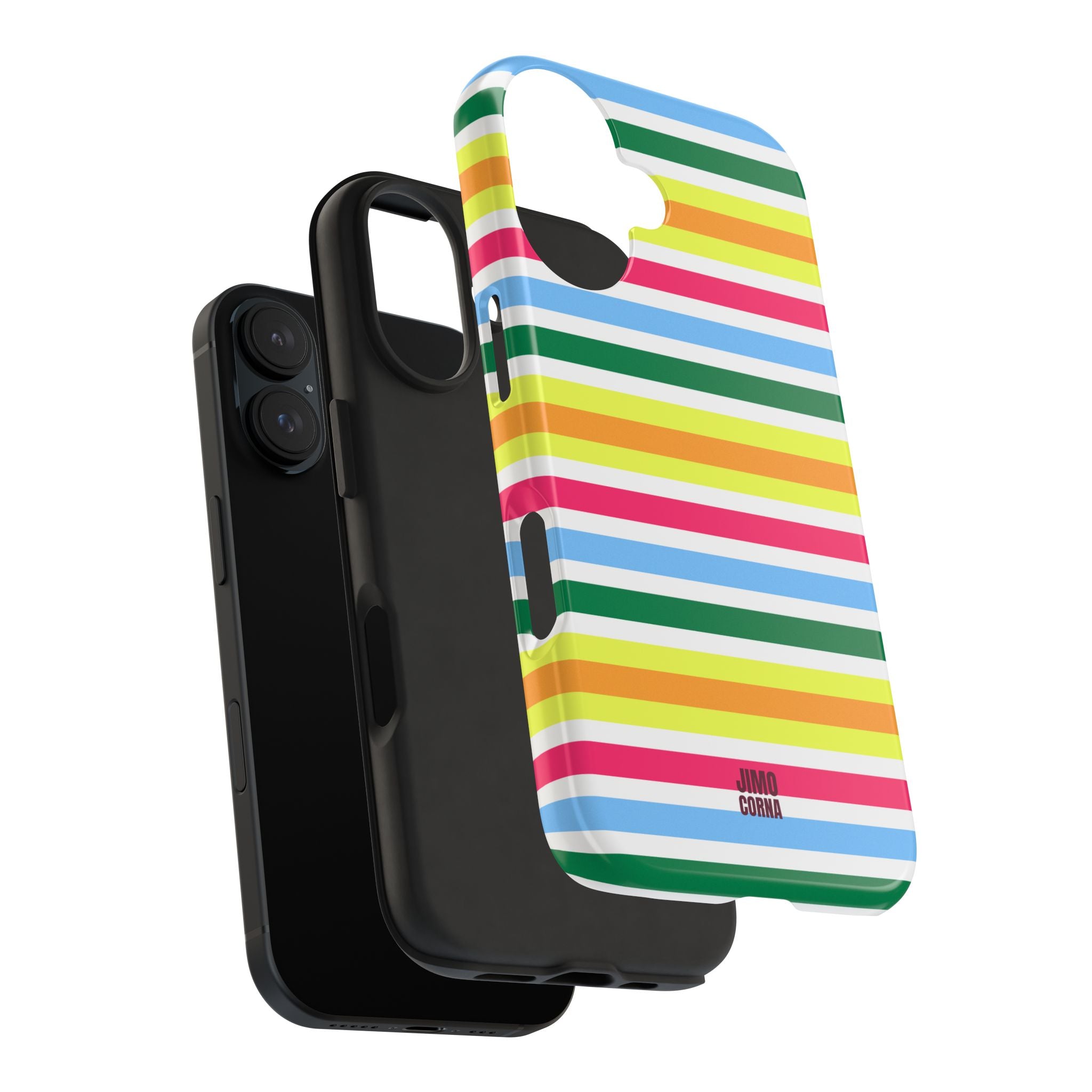 Rainbow Sorbet Stripe iPhone Case