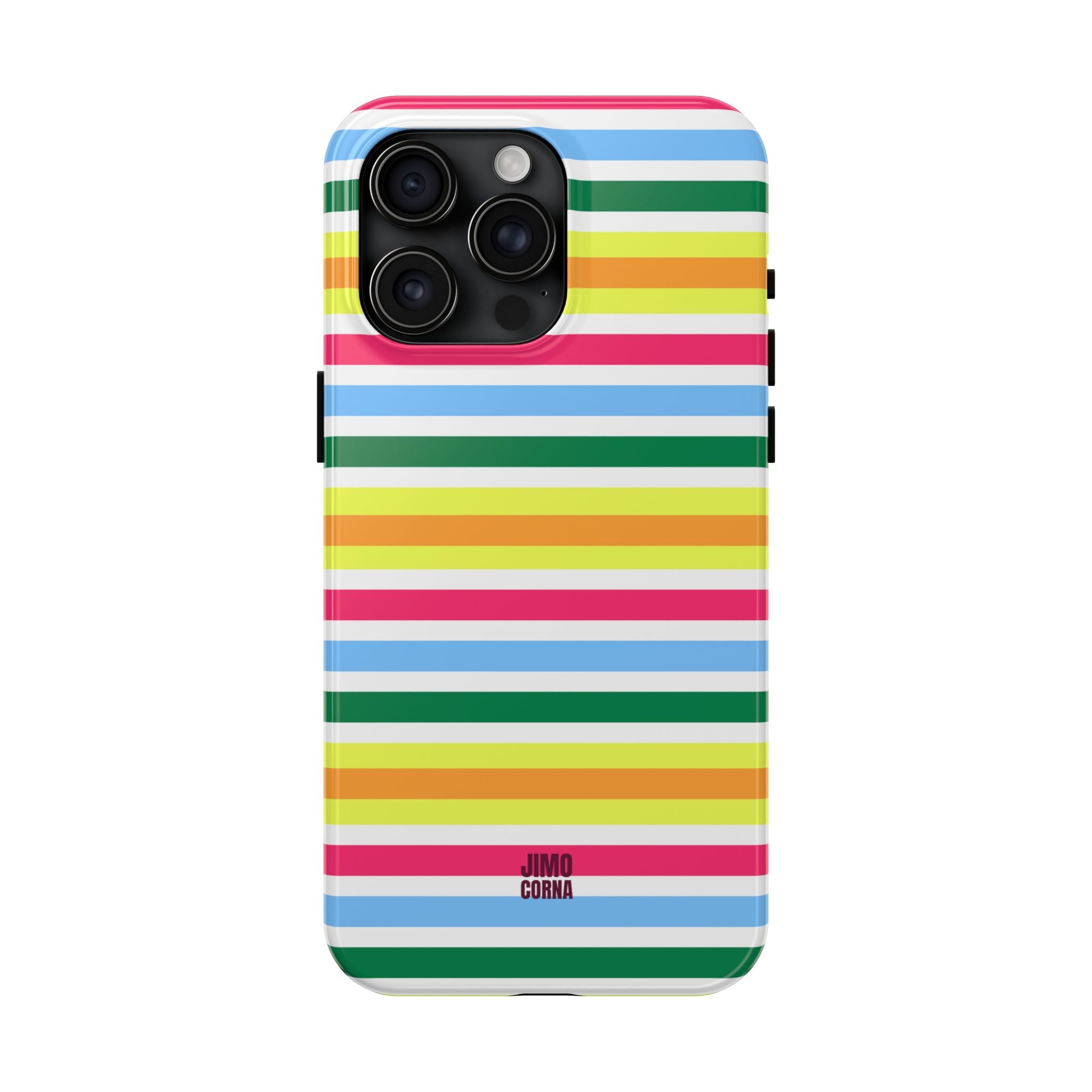 Rainbow Sorbet Stripe iPhone Case