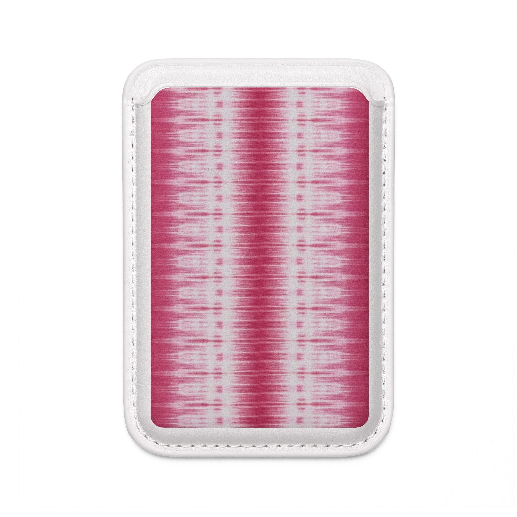 Pink Woven Texture Vegan MagSafe Wallet