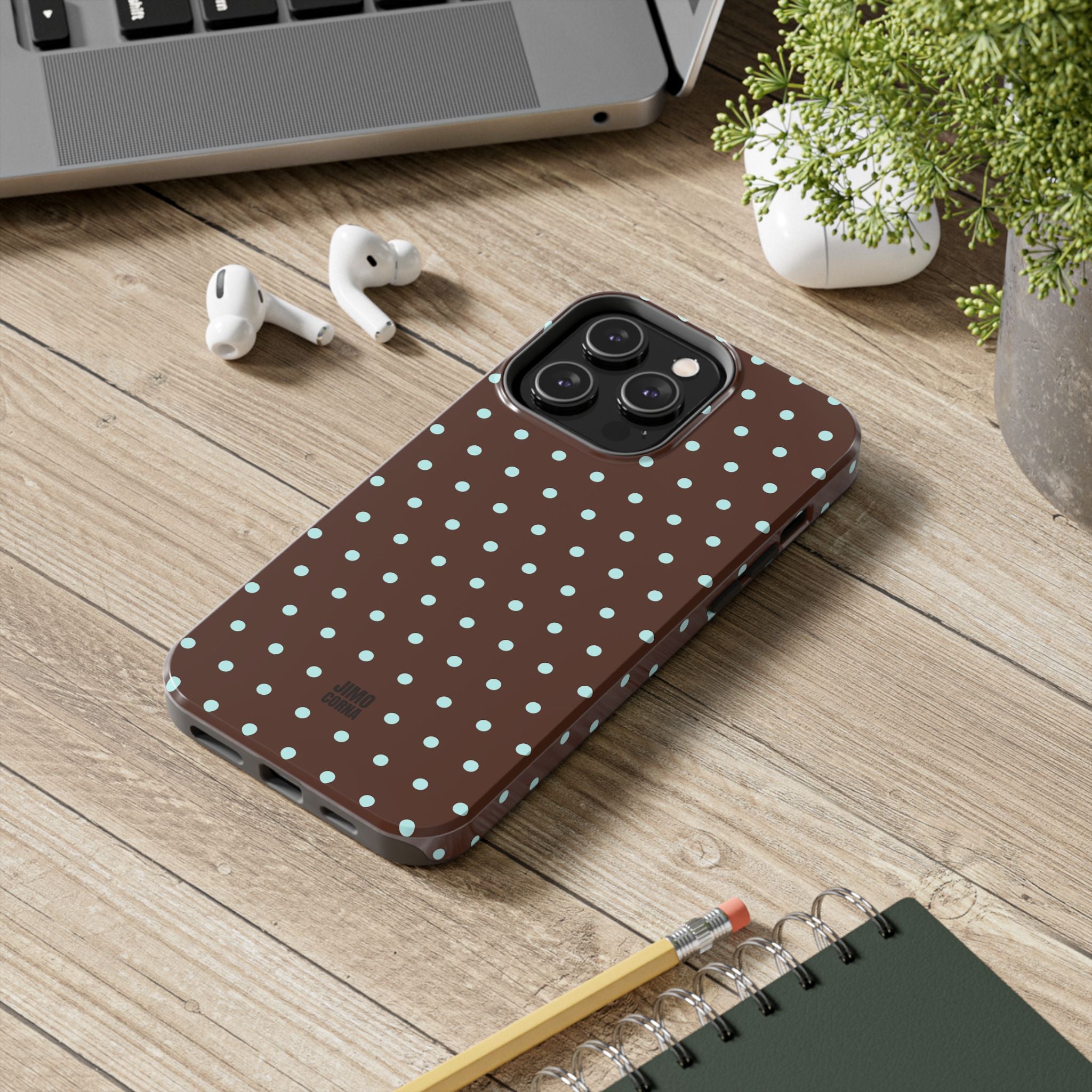 Polka Dot | Brown and Blue
