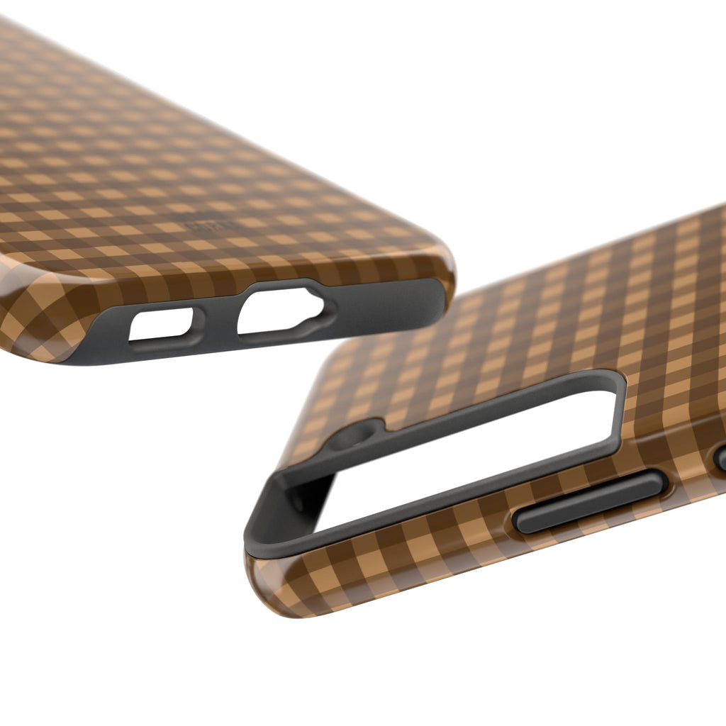 Farm Gingham Samsung Galaxy Case | Brown