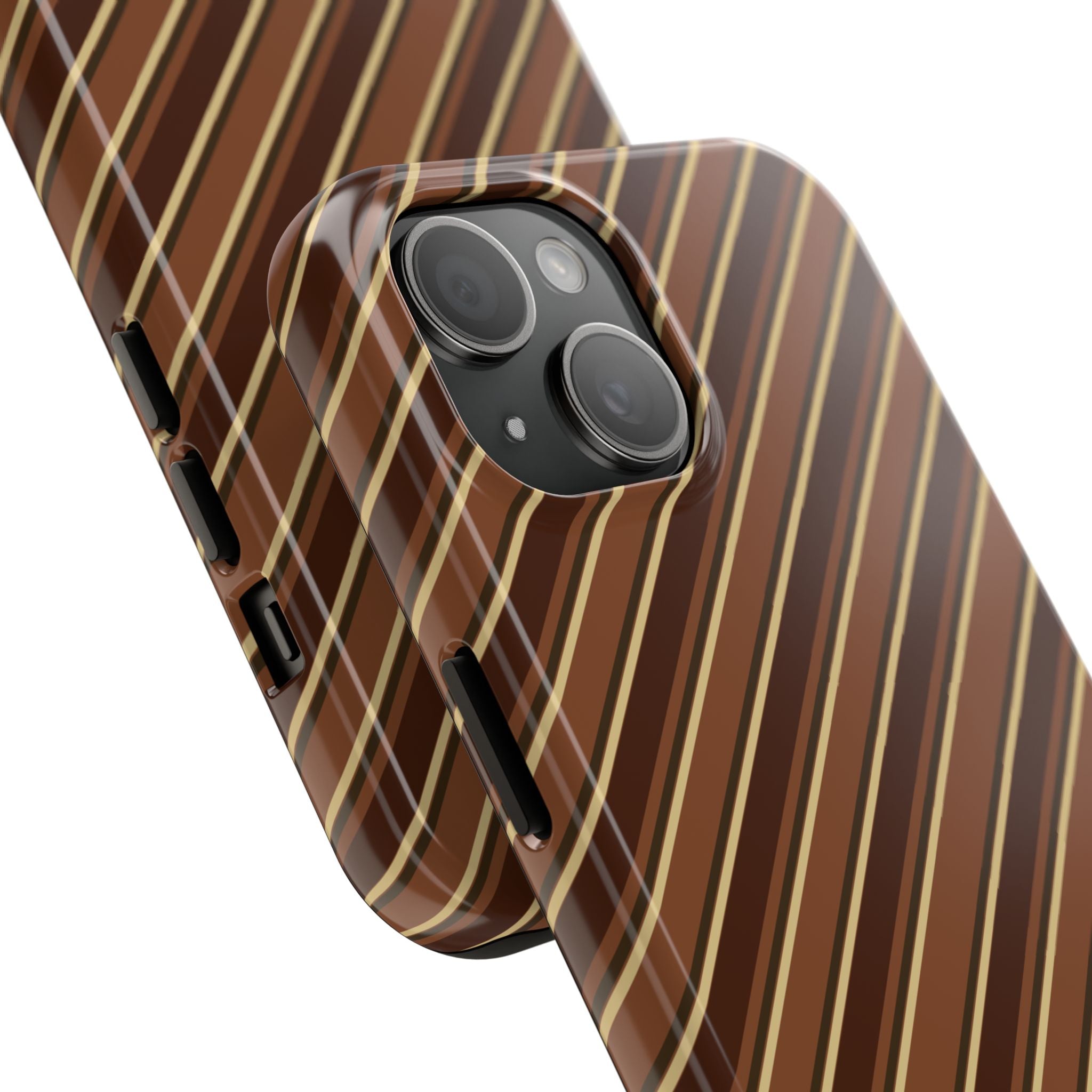 Angelina Stripes | Brown - iPhone Case