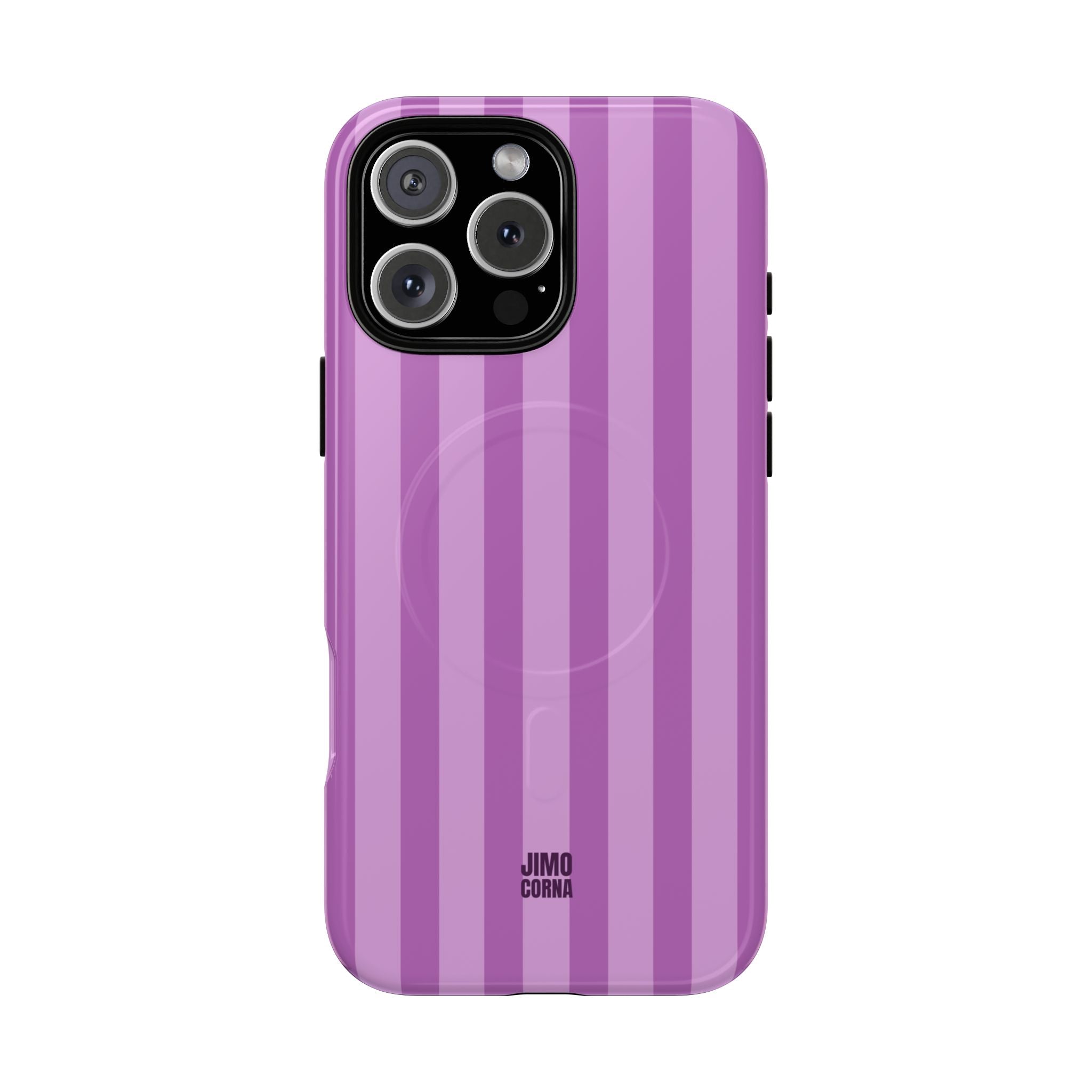 Bold Stripes MagSafe iPhone Case | Plum